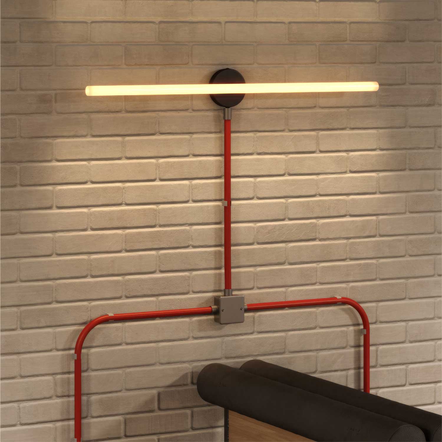 Creative-Tube flexible conduit, Red Rayon RM09 fabric covering, 20 mm diameter - Image 3