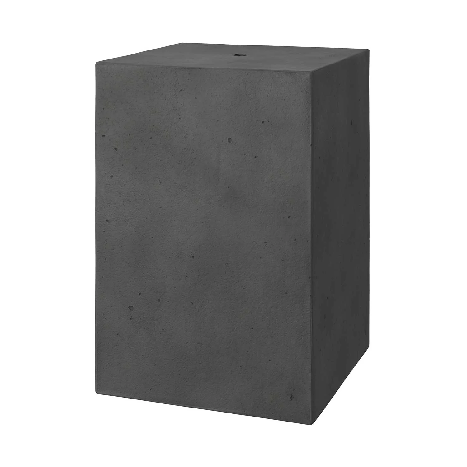 Cube cement lampshade for suspension, with cable clamp and E26 socket - Dark cement - Image 3