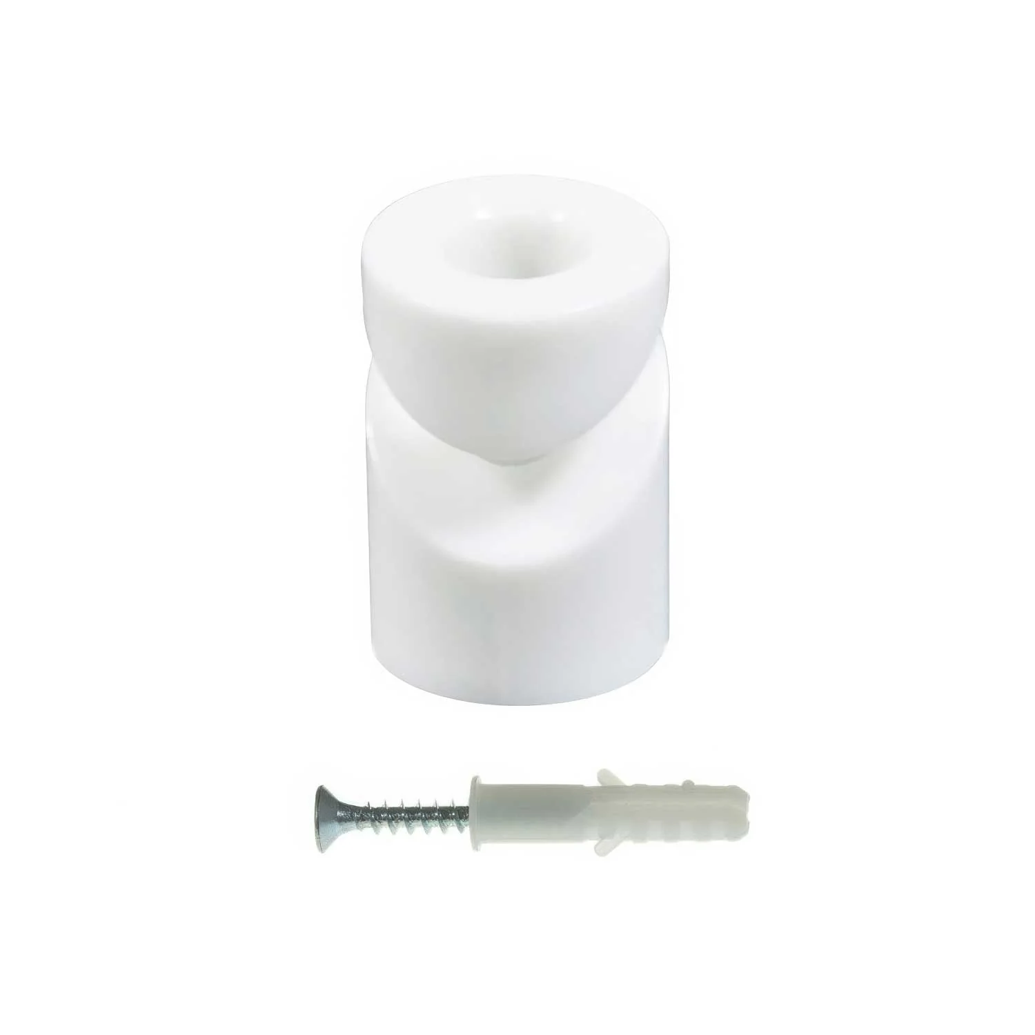Decentratore, gancio a 'V' a soffitto o parete per cavo elettrico tessile - Bianco - Image 3