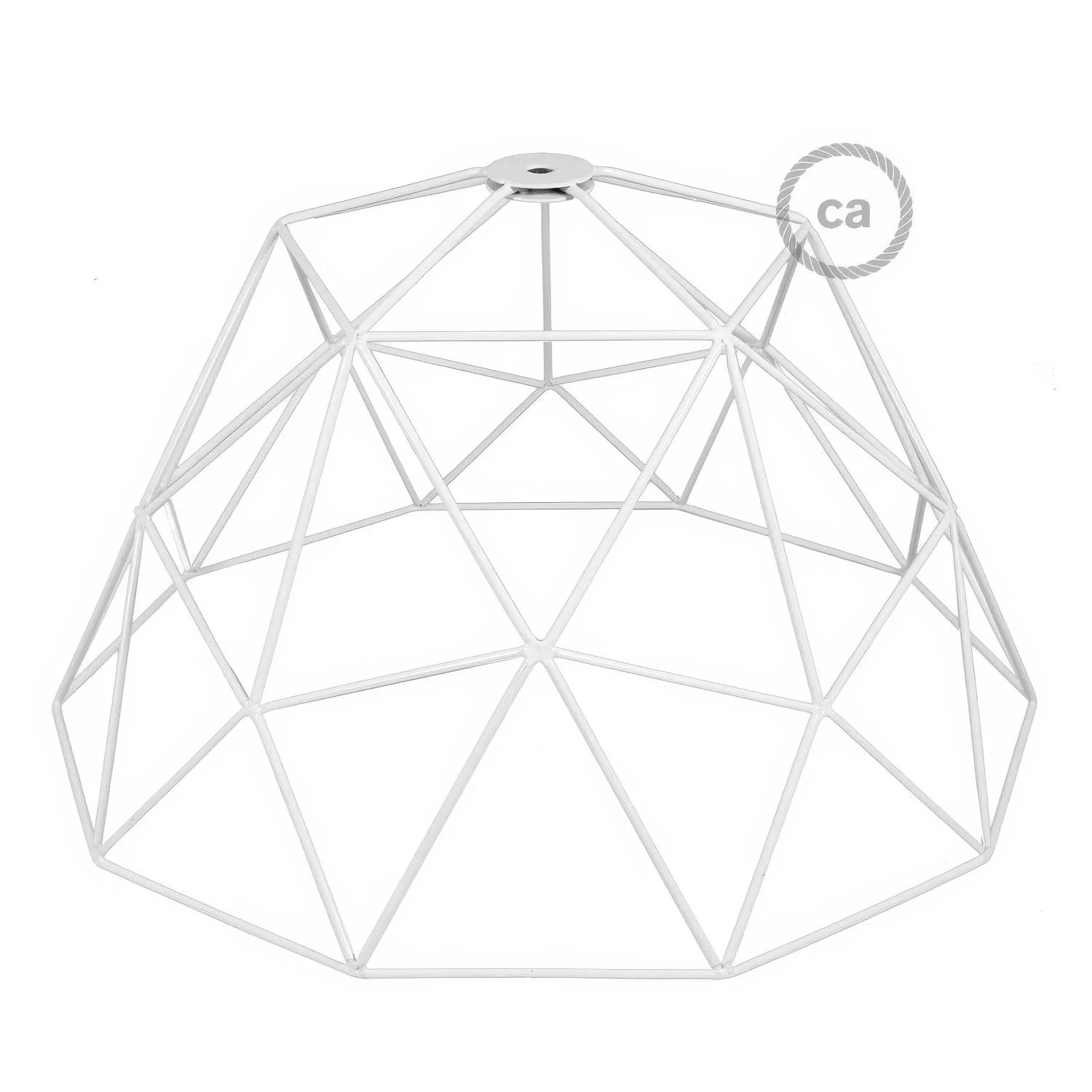 Dome XL naked cage metal Lampshade with E26 socket - White - Image 3