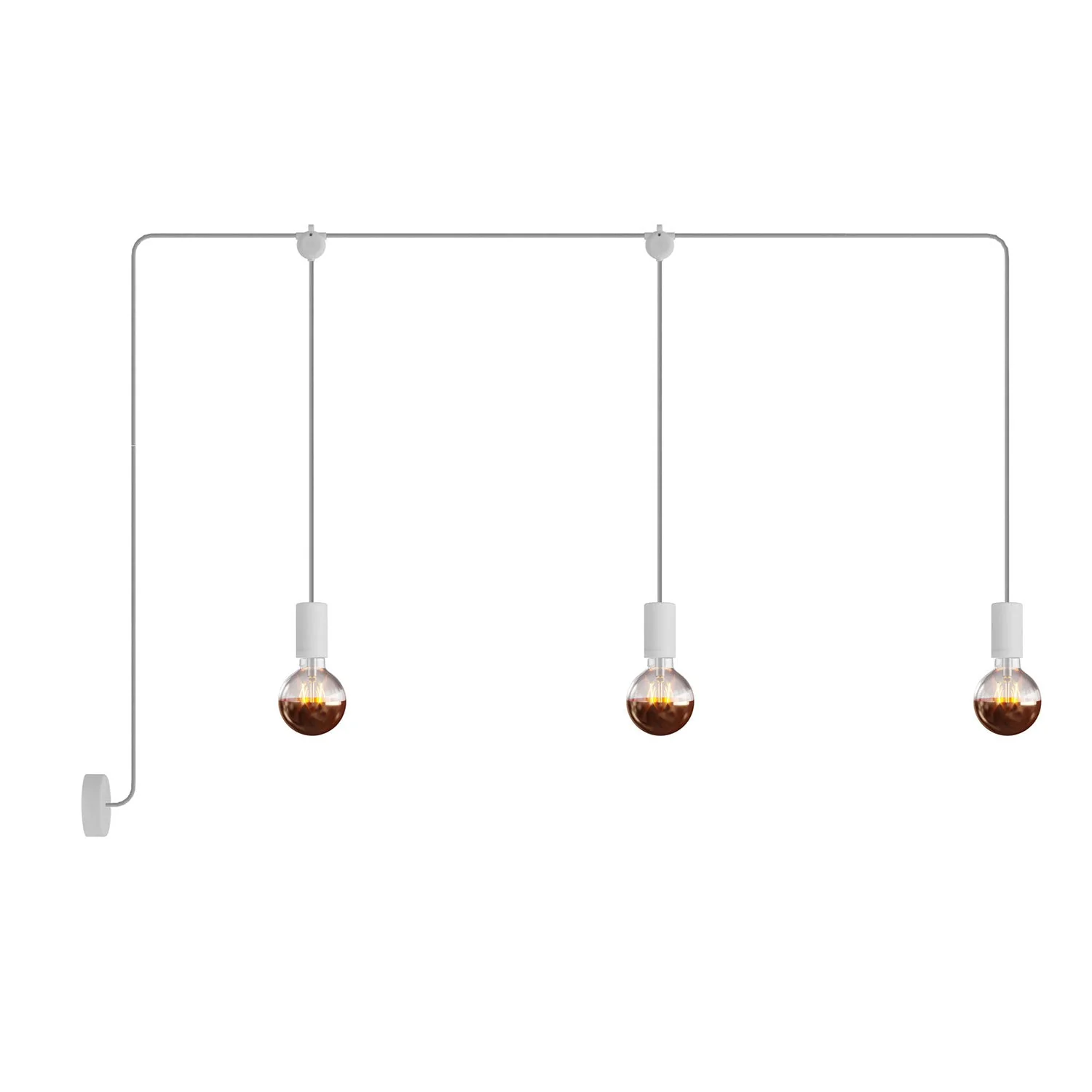 E-Snake Modulair Lampada da esterno IP65 a 3 luci con rosone - Bianco