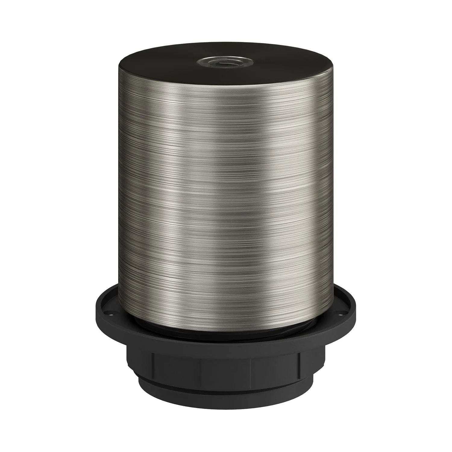 E26 semi-threaded metal socket kit with concealed cable clamp - Brushed titanium - Image 4