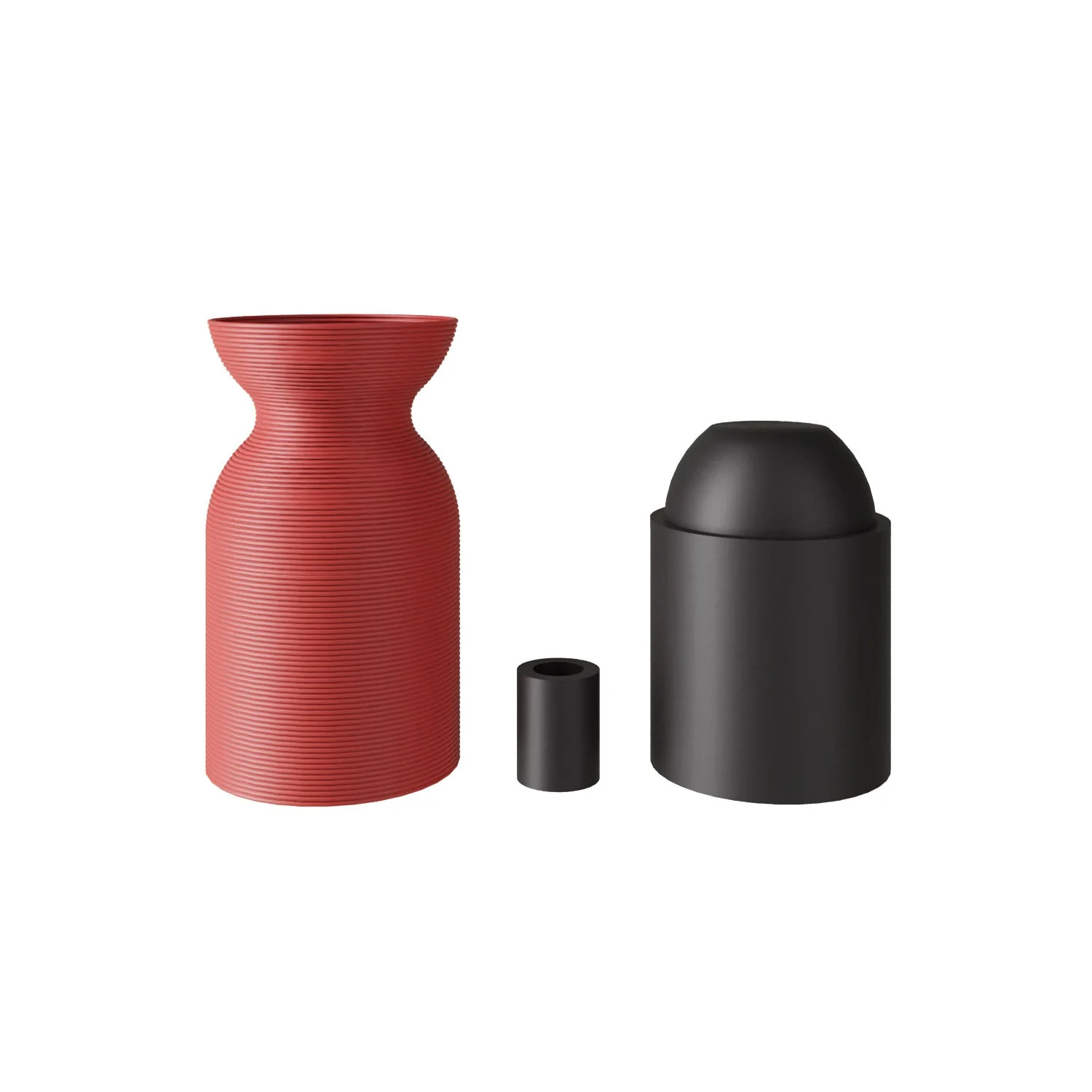 E26 socket kit in recycled plastic from 3D printing - Terracotta - Image 2