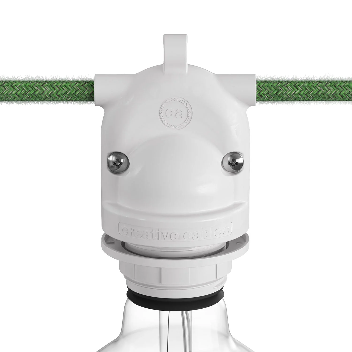 Eiva-2 - Portalampada per esterno a doppia uscita IP65 attacco E27 per sistema Modulair - Bianco