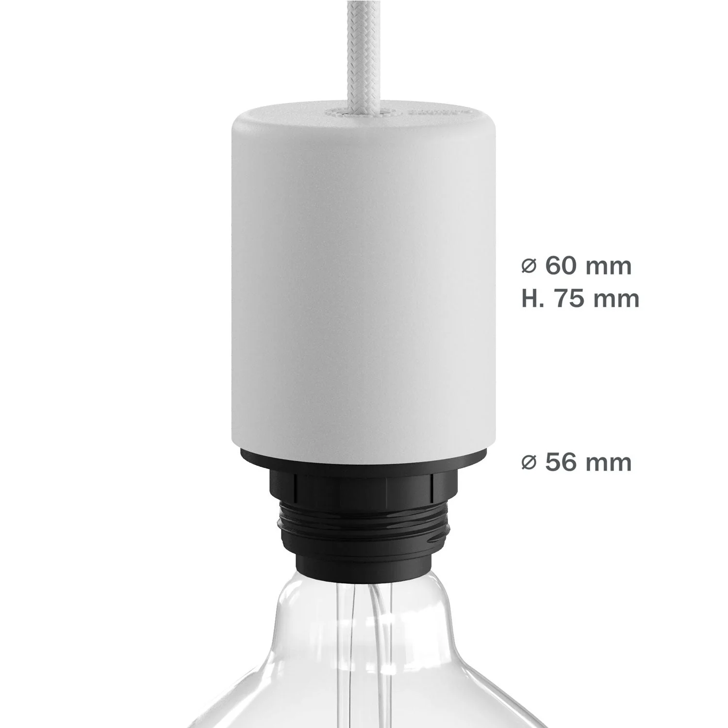 EIVA ELEGANT Kit Portalampada IP65 Outdoor in Silicone per Paralume E27 - Sistema Modulair - Bianco - Image 8