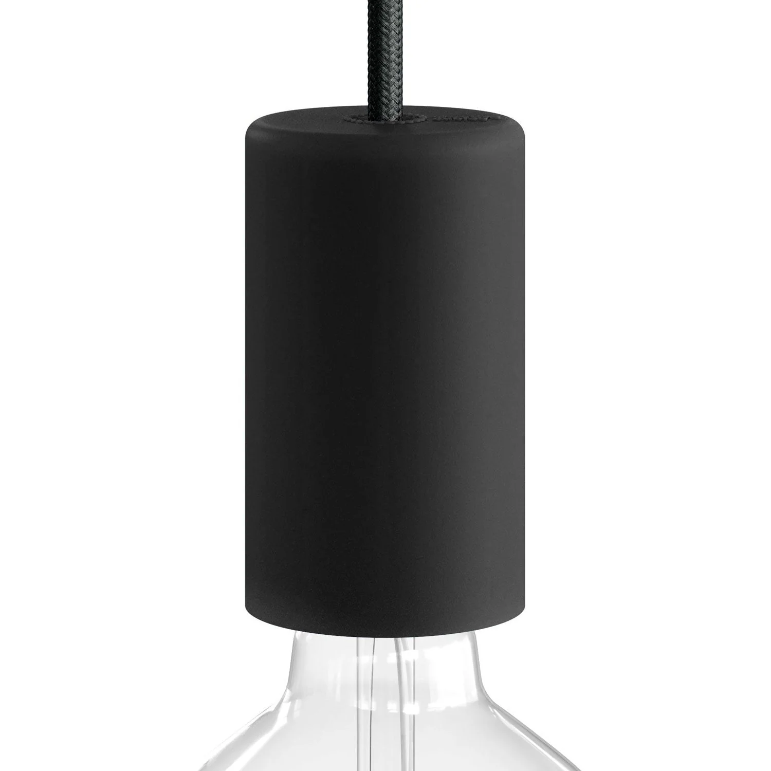 EIVA ELEGANT, kit portalampada per esterno E27 IP65 in silicone per sistema Modulair - Nero