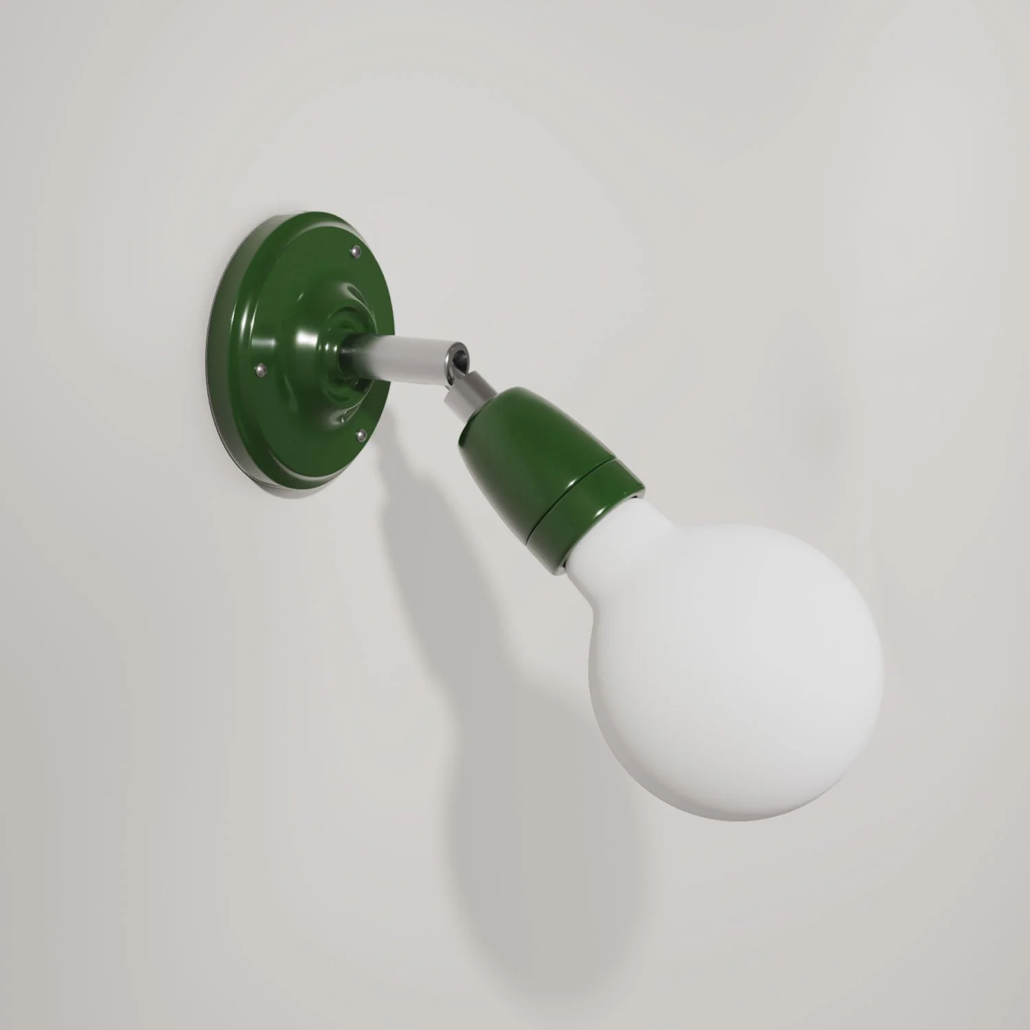 Fermaluce 90° Color, il punto luce orientabile in porcellana da parete o soffitto - Verde