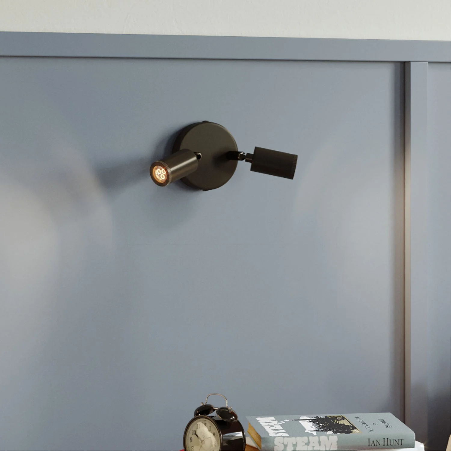 Fermaluce con 2 faretti orientabili Mini Spotlight GU1d0 - Nero - Image 3