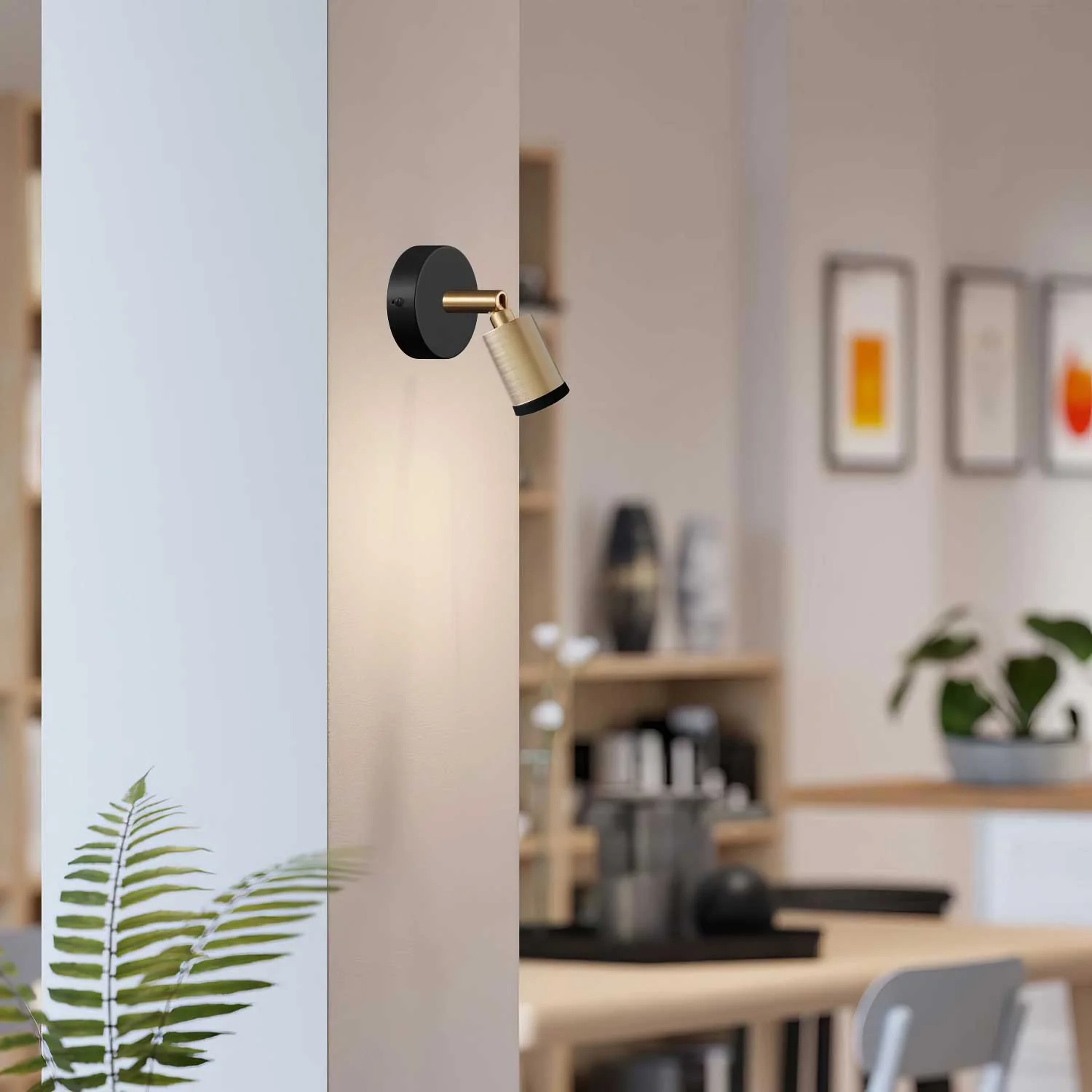 Fermaluce faretto Mini Spotlight GU1d0, lampada orientabile da parete o soffitto con snodo  - Bronzo satinato - Image 2