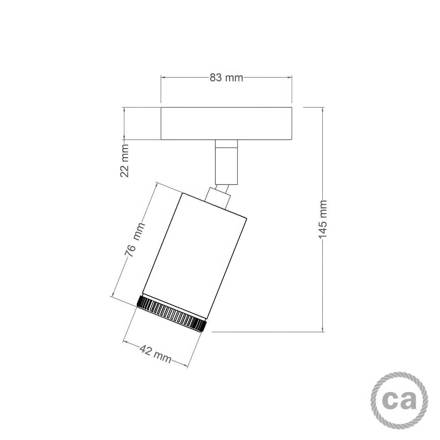 Fermaluce faretto Mini Spotlight GU1d0, lampada orientabile da parete o soffitto con snodo  - Bronzo satinato - Image 4