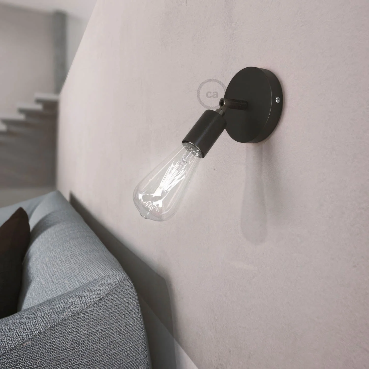 Fermaluce Metal 90°, the adjustable wall flush light - Black - Image 2