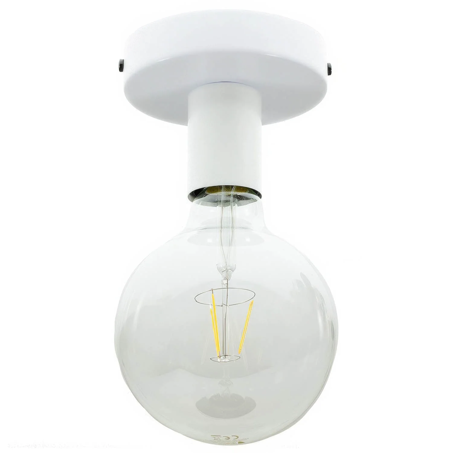 Fermaluce Metal, il punto luce in metallo a parete o soffitto - Bianco opaco