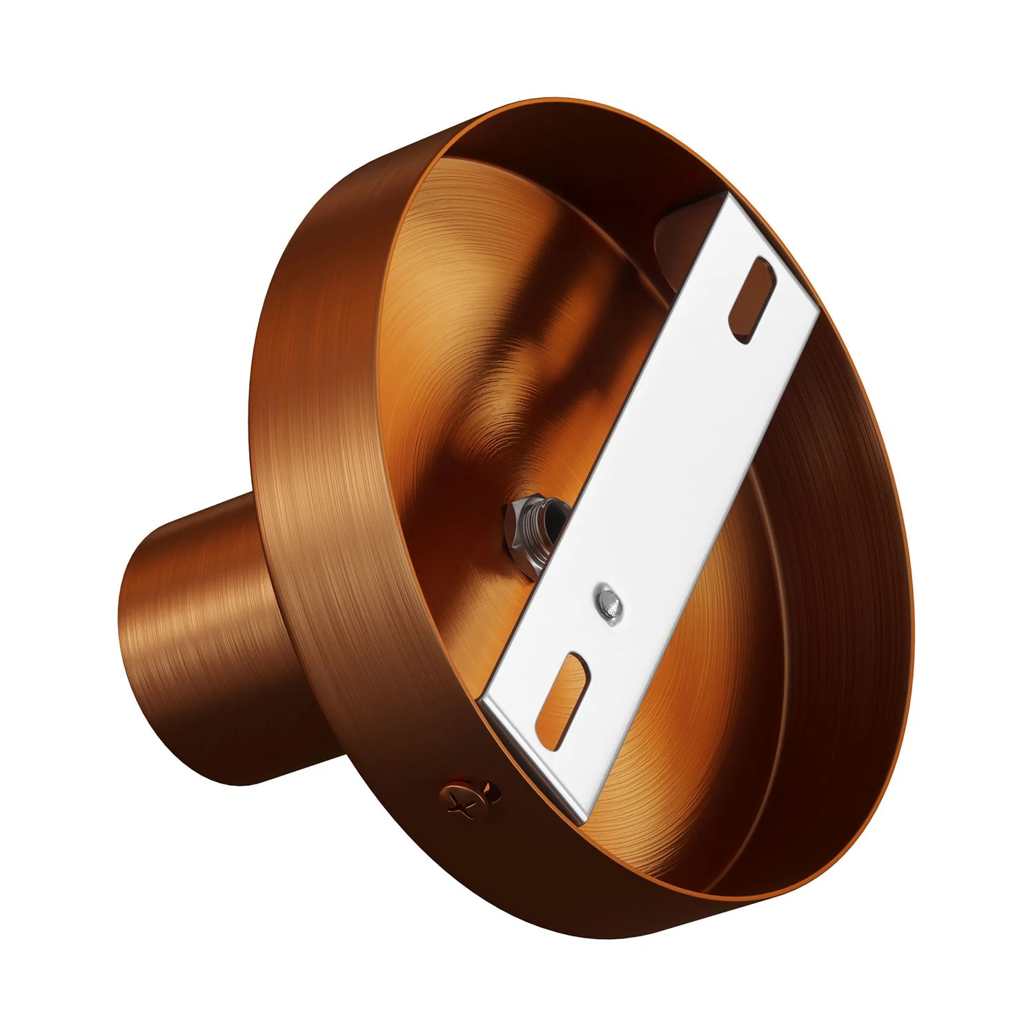 Fermaluce Metal, il punto luce in metallo a parete o soffitto - Rame satinato - Image 2