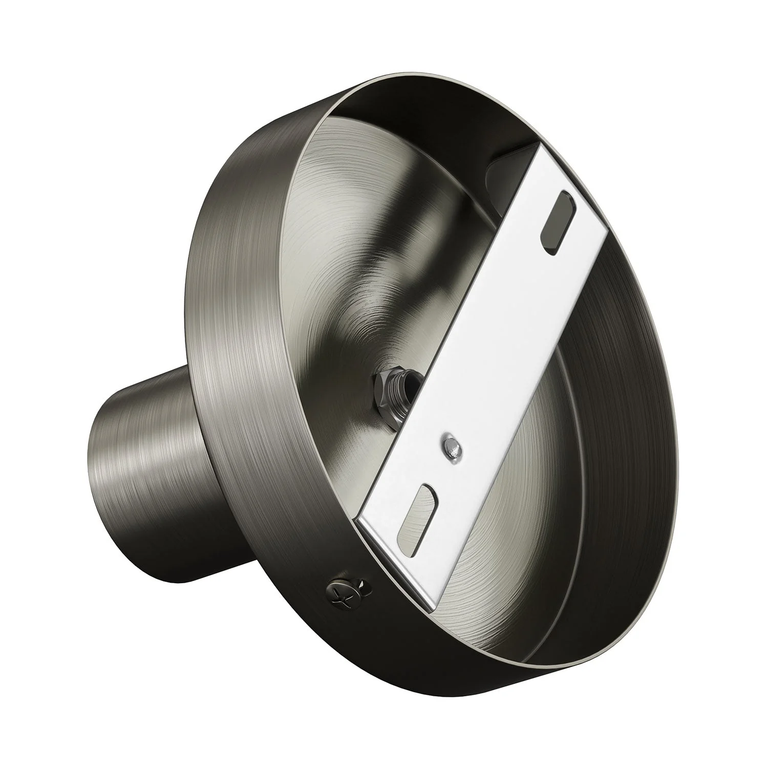Fermaluce Metal, il punto luce in metallo a parete o soffitto - Titanio satinato - Image 2