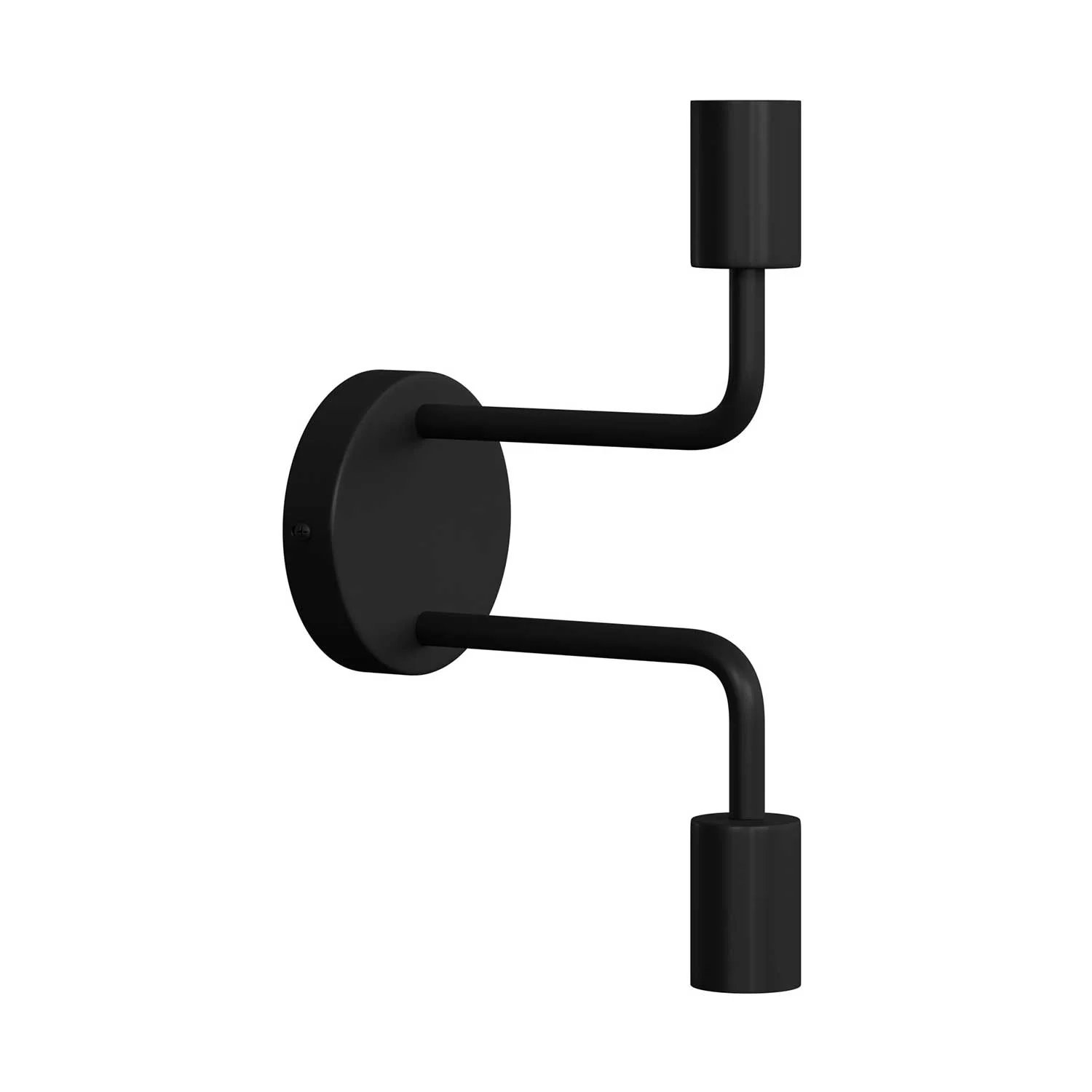 Fermaluce Metal, lampada a muro in metallo con doppia estensione curva - Nero - Image 3