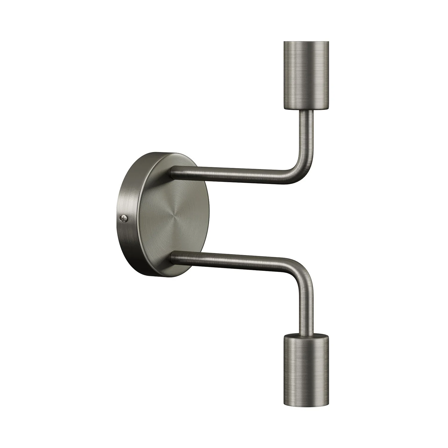 Fermaluce Metal, lampada a muro in metallo con doppia estensione curva - Titanio satinato - Image 3
