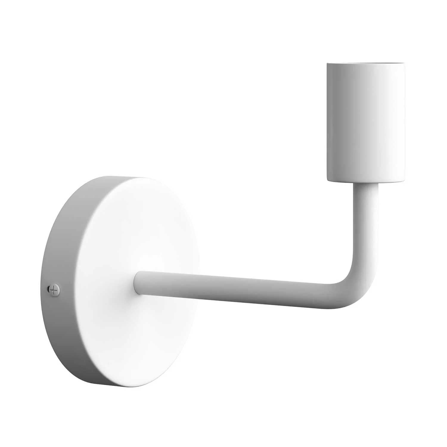Fermaluce Metal, lampada a muro in metallo con estensione curva - Bianco - Image 3
