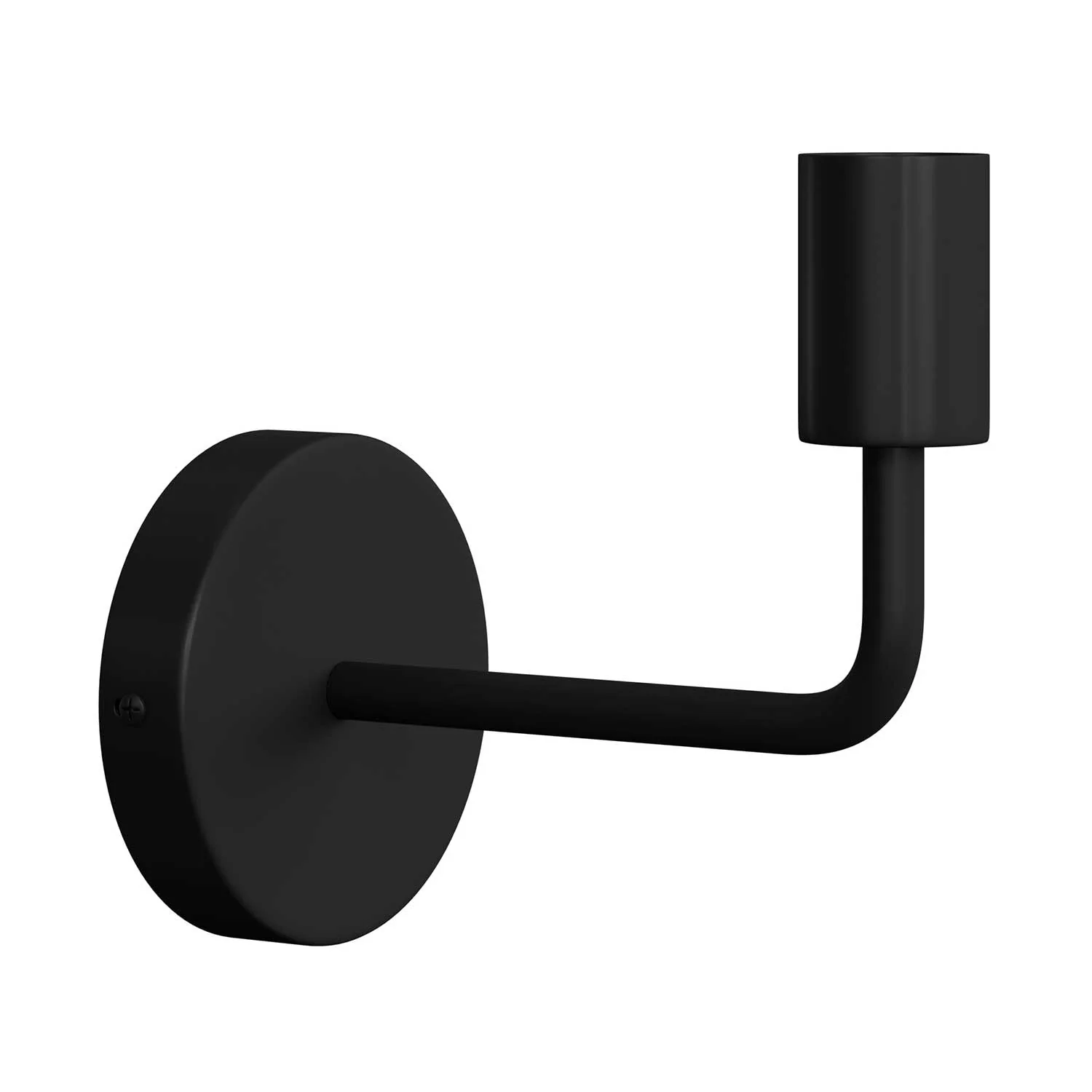 Fermaluce Metal, lampada a muro in metallo con estensione curva - Nero - Image 3