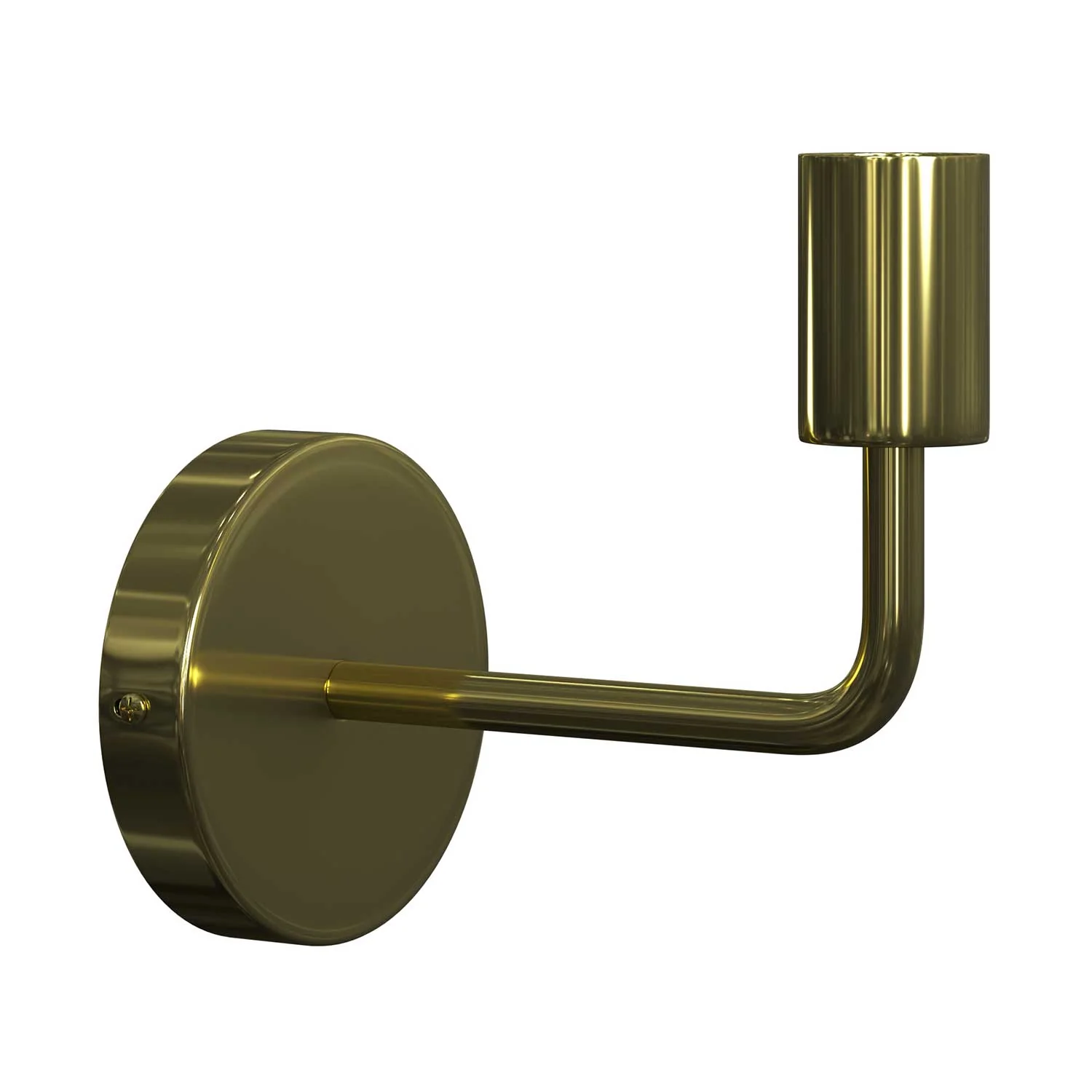 Fermaluce Metal, lampada a muro in metallo con estensione curva - Ottone - Image 3