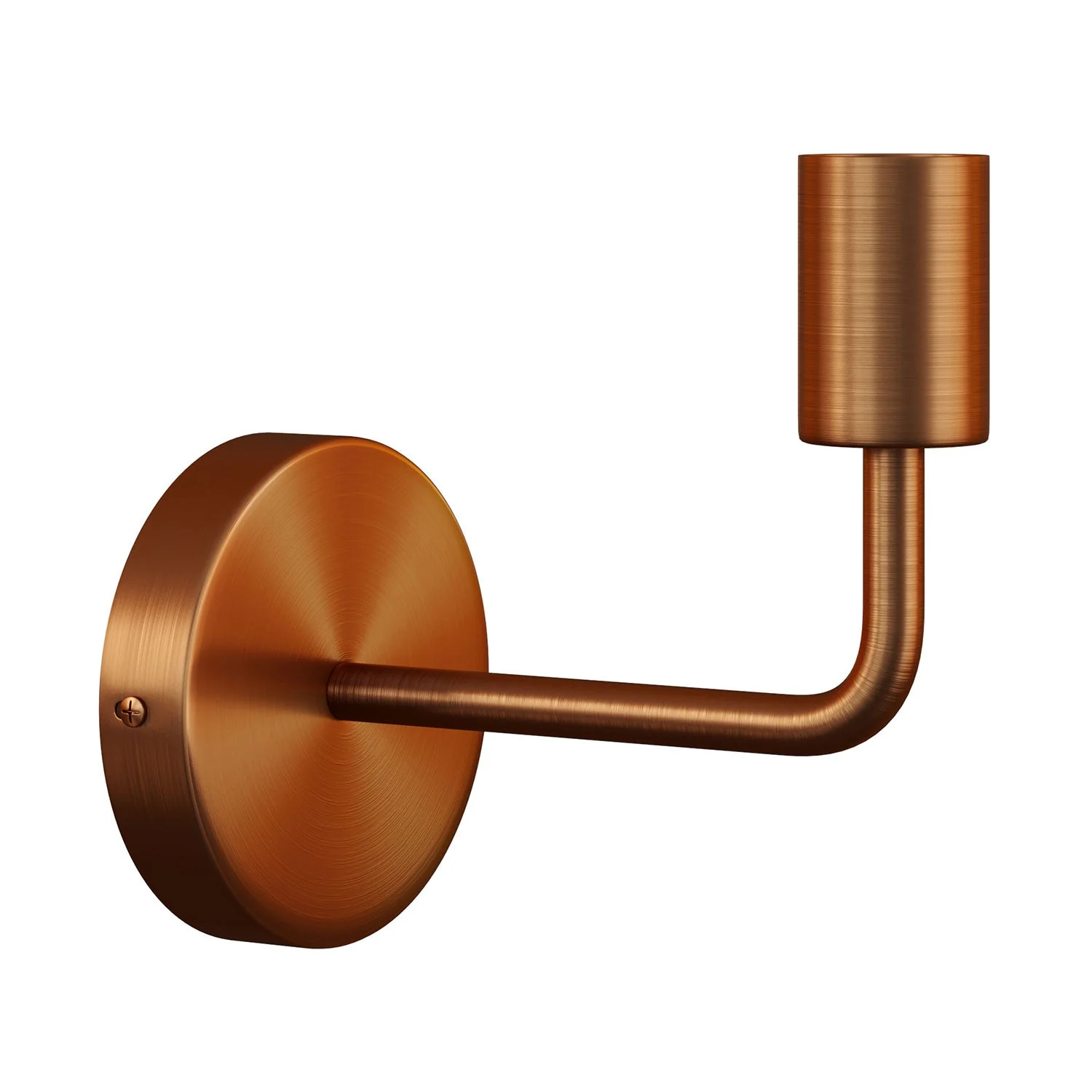 Fermaluce Metal, lampada a muro in metallo con estensione curva - Rame satinato - Image 3