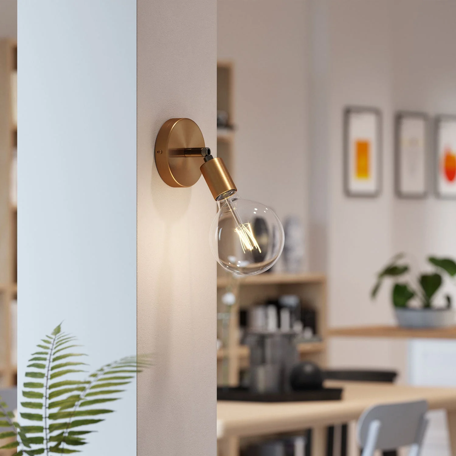Fermaluce Metallo 90°, punto luce orientabile da parete o soffitto - Bronzo satinato - Image 2