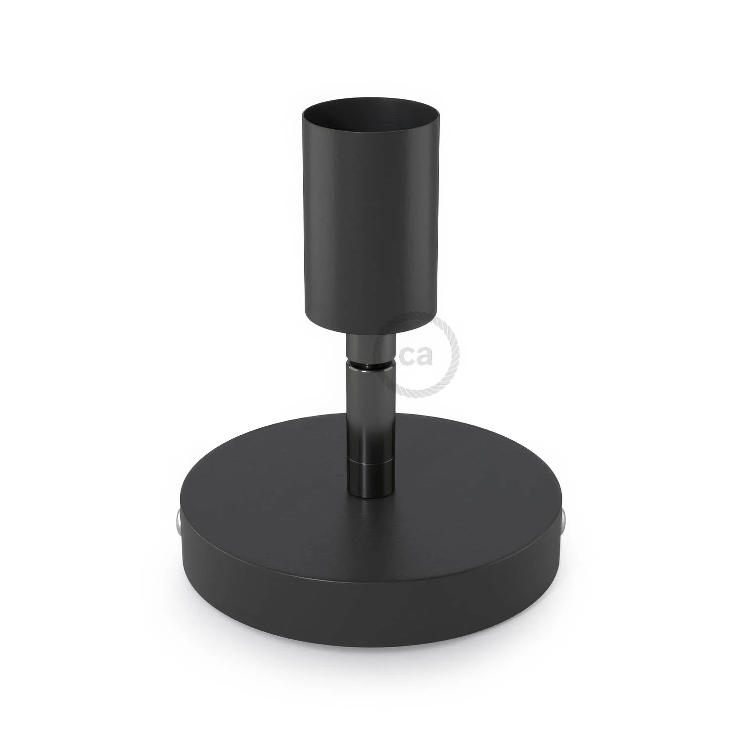 Fermaluce Metallo 90°, punto luce orientabile da parete o soffitto - Nero - Image 3