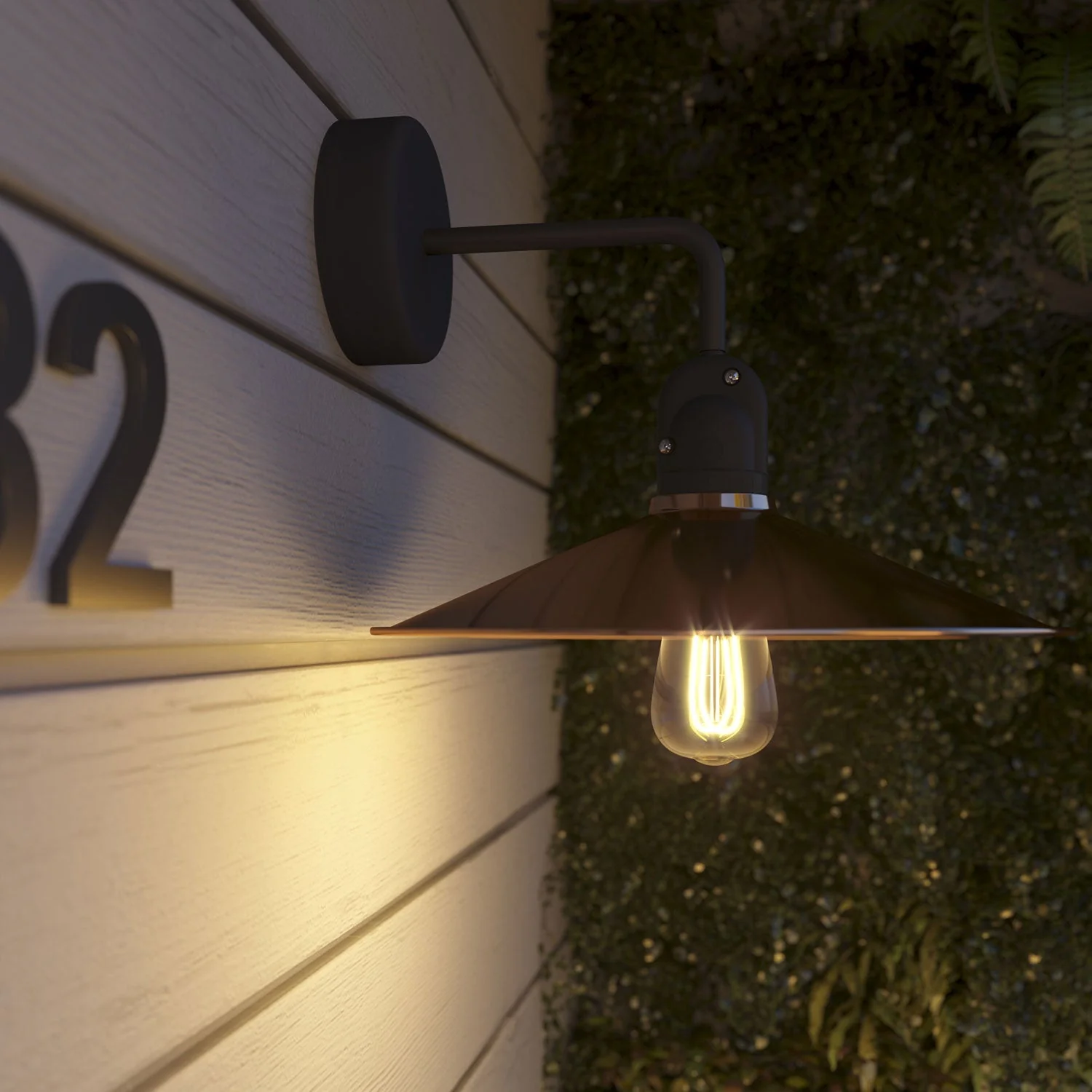 Fermaluce Modulair con estensione a L, paralume Swing e portalampada IP65 waterproof - Rame - Image 3