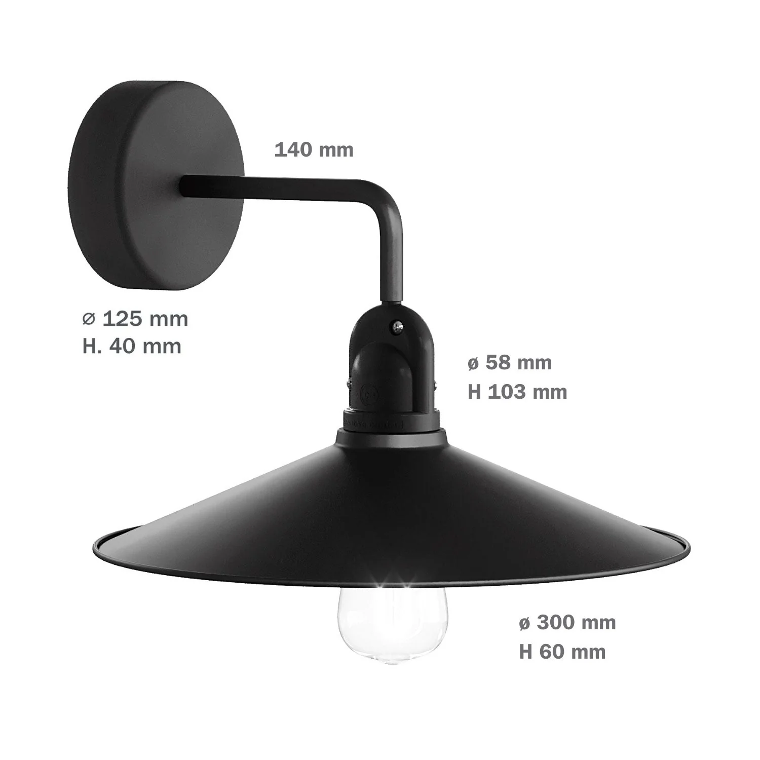 Fermaluce Modulair con estensione a L, paralume Swing e portalampada IP65 waterproof - Rame - Image 5