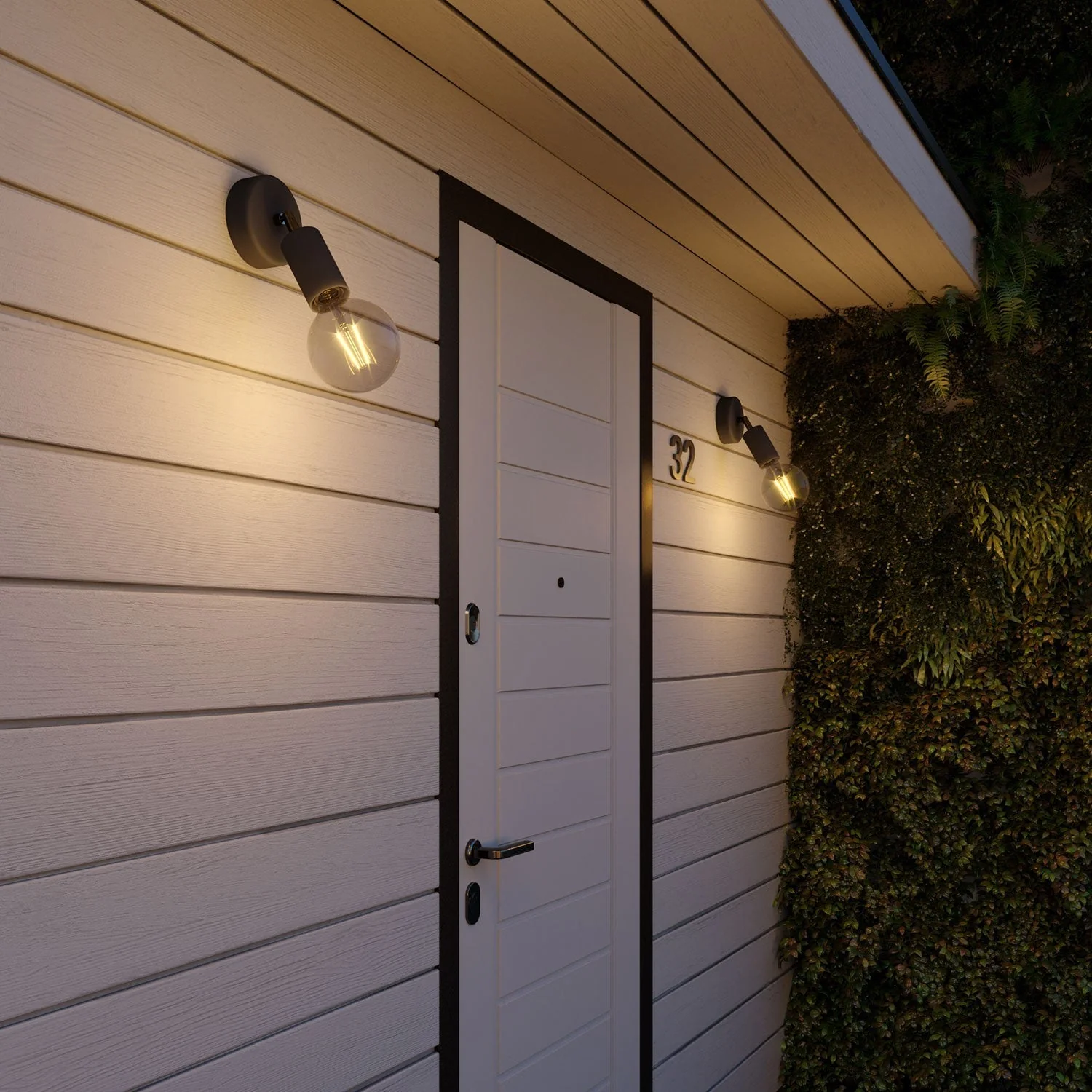 Fermaluce Modulair ELEGANT con snodo orientabile, rosone e portalampada IP65 waterproof - Nero - Image 2