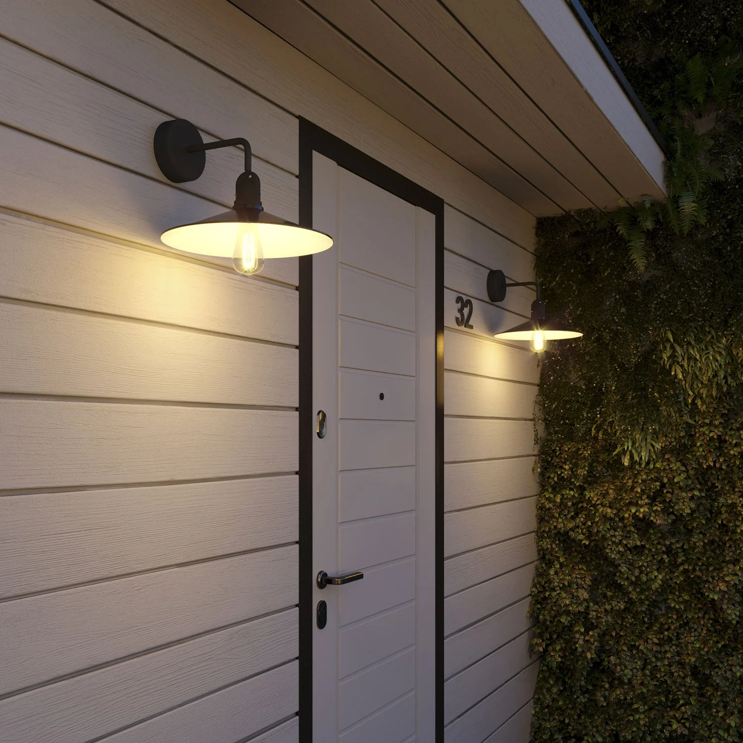 Fermaluce per paralume Modulair con estensione a L, rosone e portalampada IP65 waterproof - Grafite - Image 2