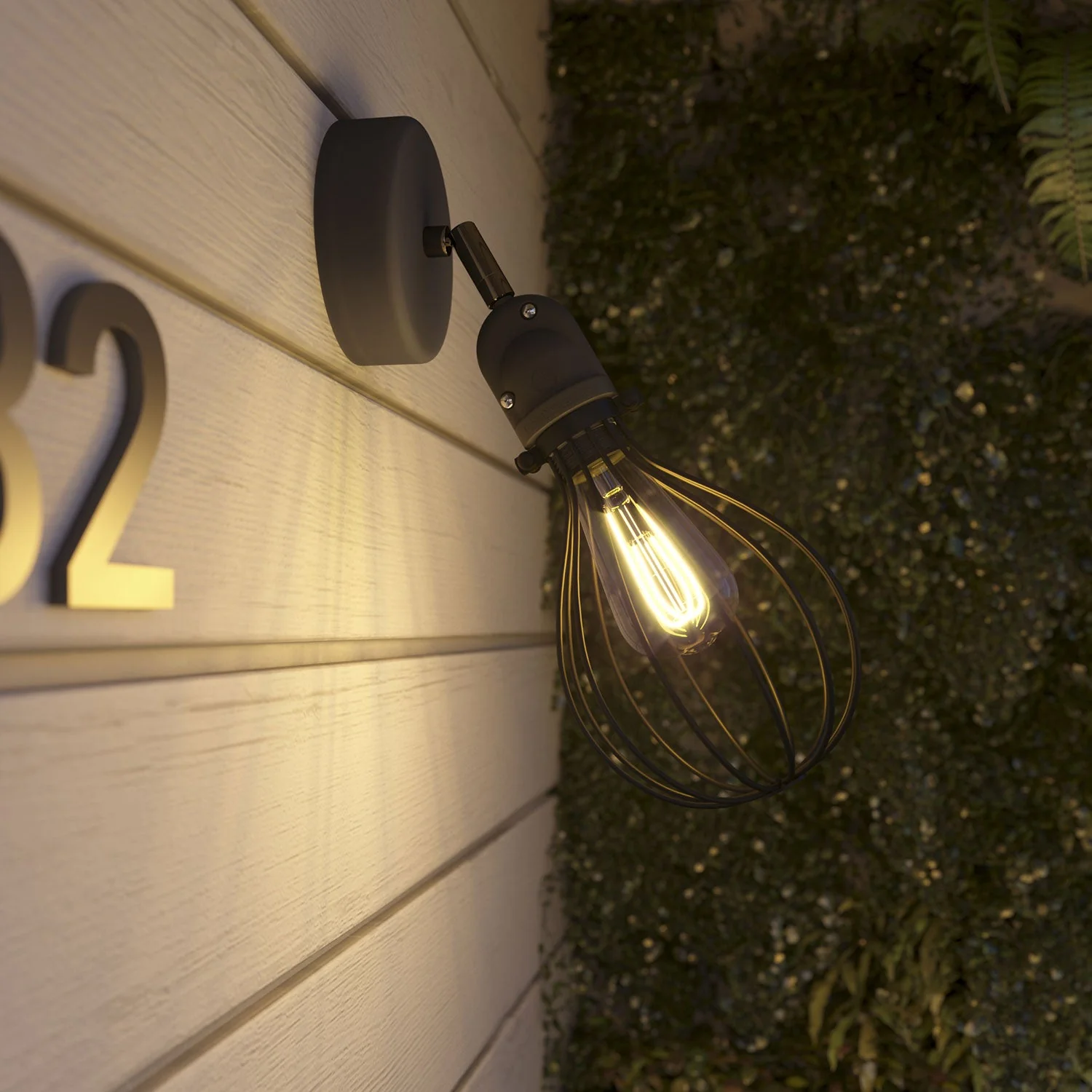 Fermaluce per paralume Modulair con snodo orientabile, rosone e portalampada IP65 waterproof - Grafite - Image 3