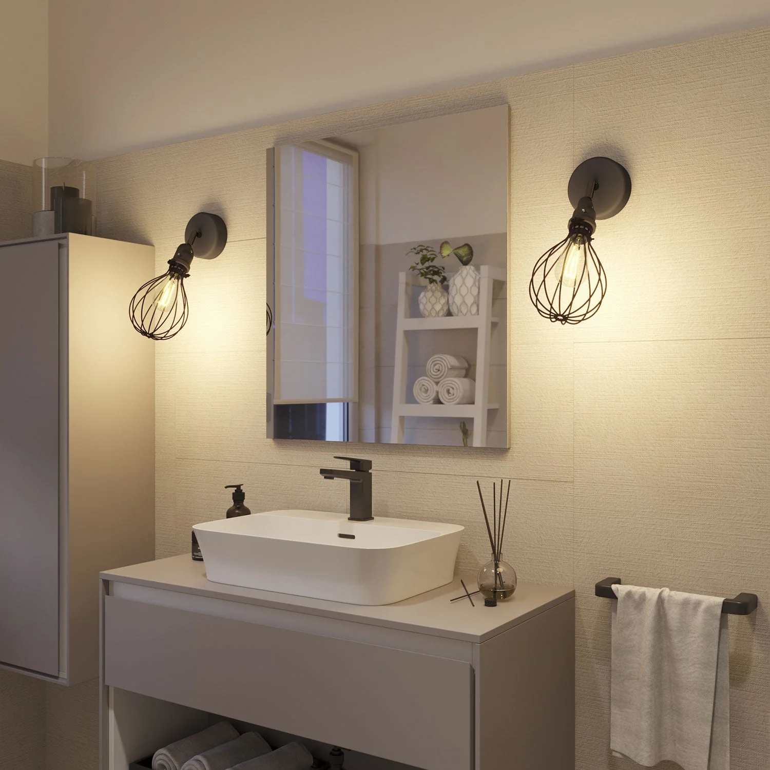 Fermaluce per paralume Modulair con snodo orientabile, rosone e portalampada IP65 waterproof - Grafite - Image 4