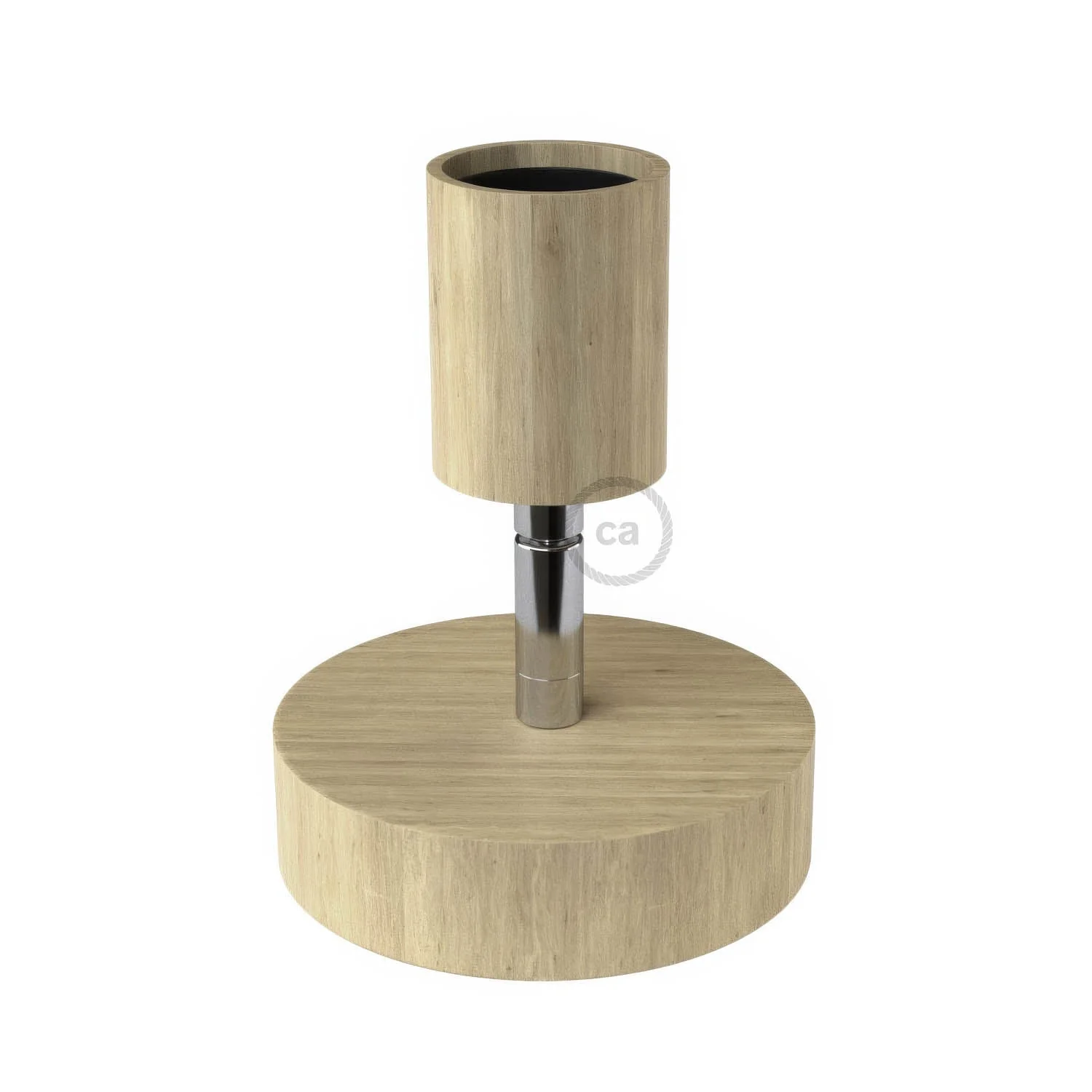 Fermaluce Wood 90°, punto luce a parete o soffitto in legno naturale - Neutro - Image 3