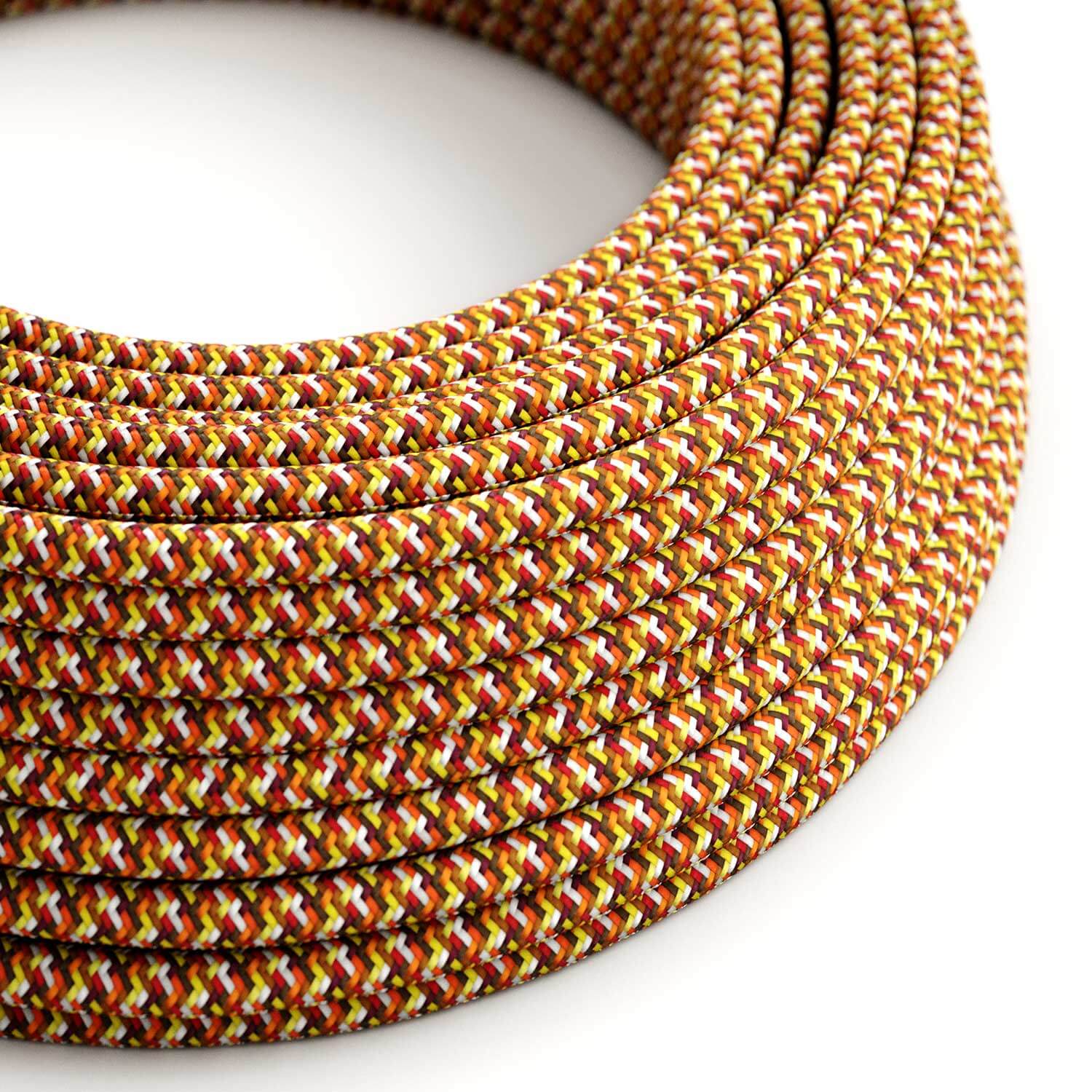 Filo elettrico in tessuto Pixel Palette Arancione - L'Originale Creative Cables, per dar nuova vita alle tue lampade - RX01