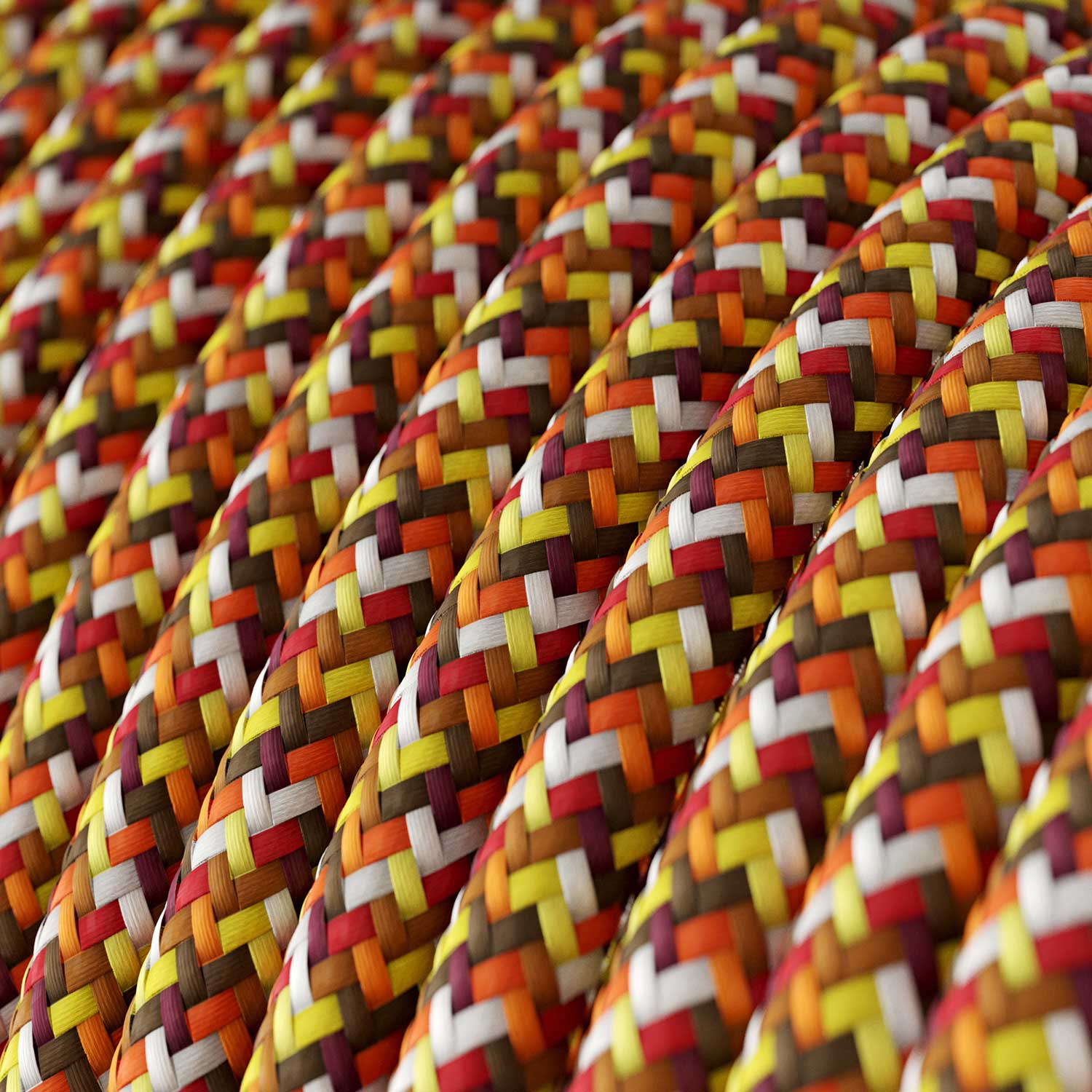 Filo elettrico in tessuto Pixel Palette Arancione - L'Originale Creative Cables, per dar nuova vita alle tue lampade - RX01 - Image 2