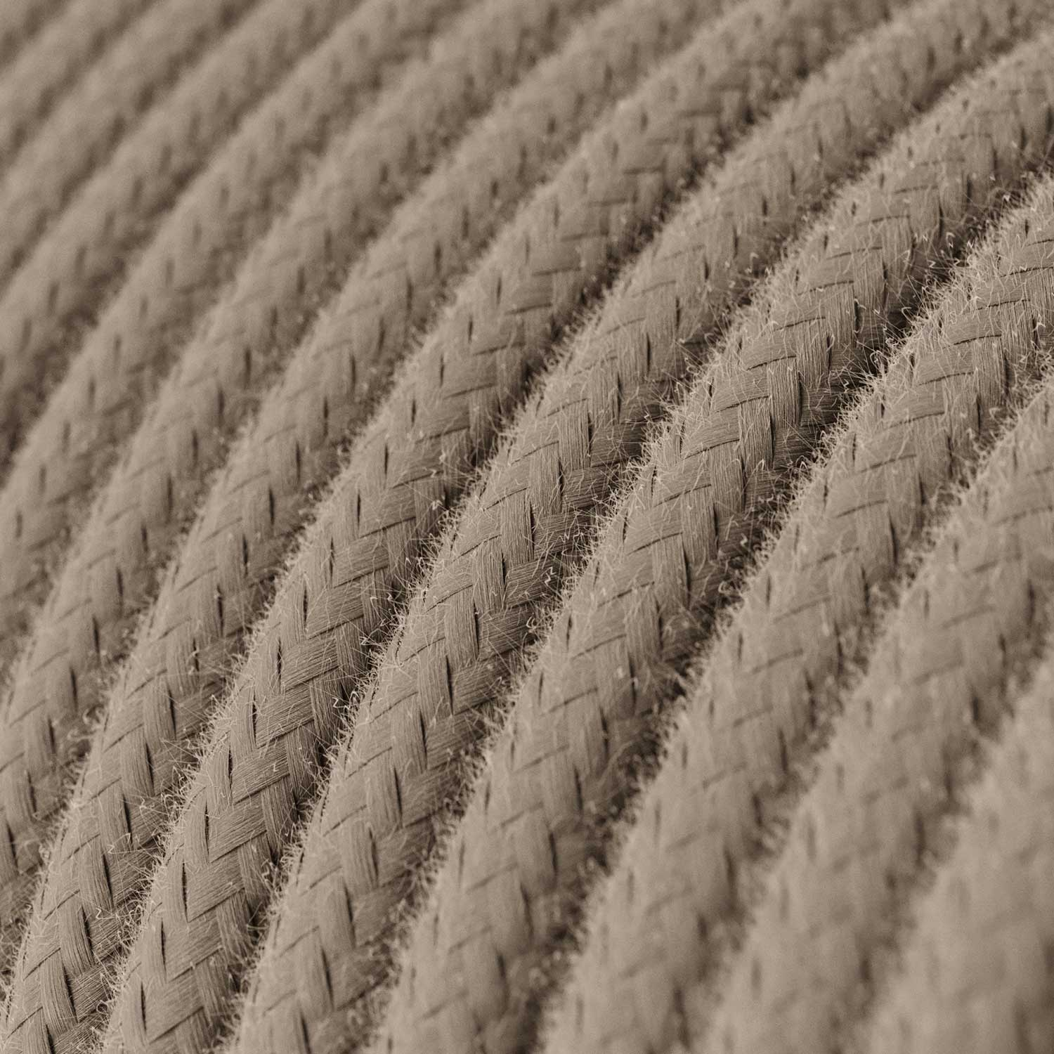 Filo elettrico ricoperto in cotone Grigio Tortora - L'Originale Creative Cables, pensato per lampade fai-da-te - RC43 - Image 2