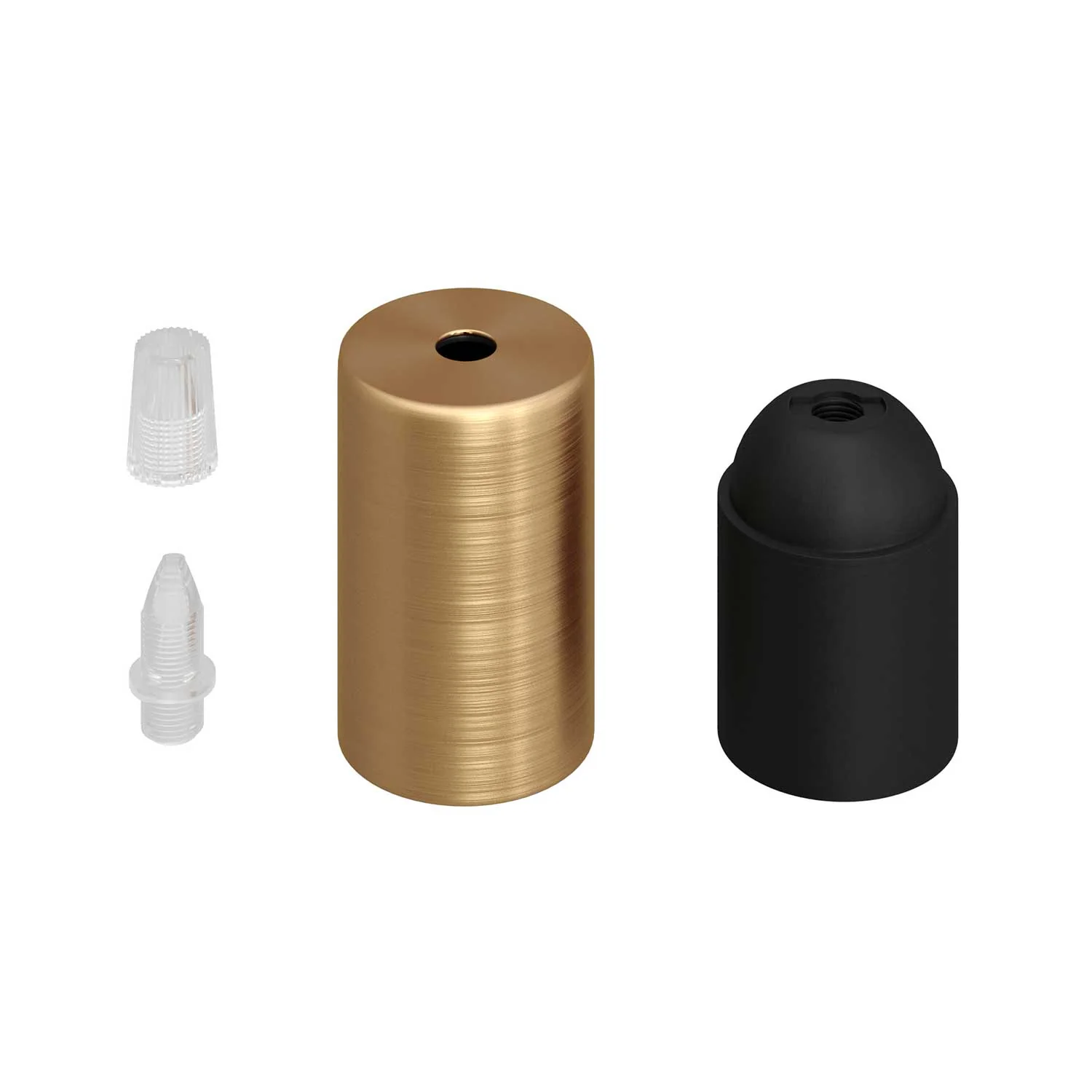 Flat Top Metal UL E26 light bulb socket kit - Brushed bronze - Image 2