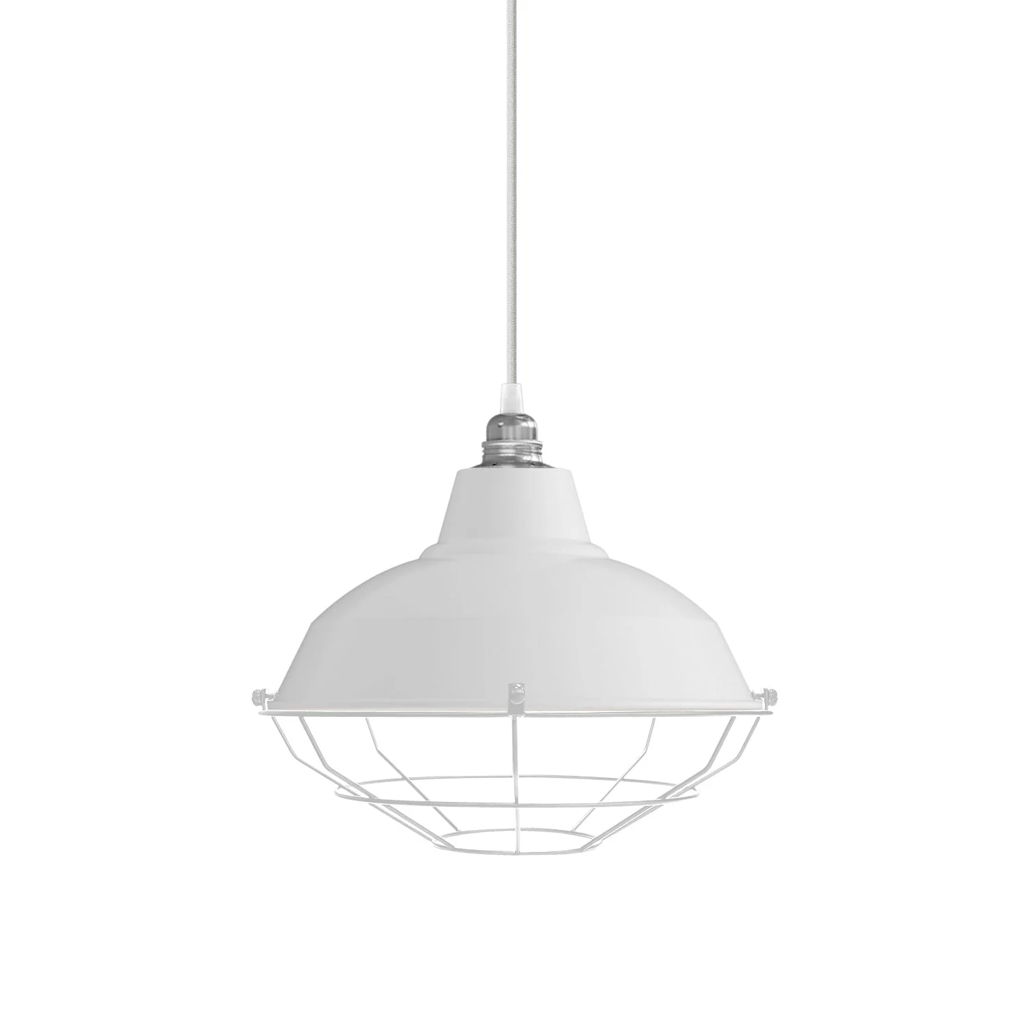 Gabbia in metallo per paralume Bistrot - Bianco - Image 3