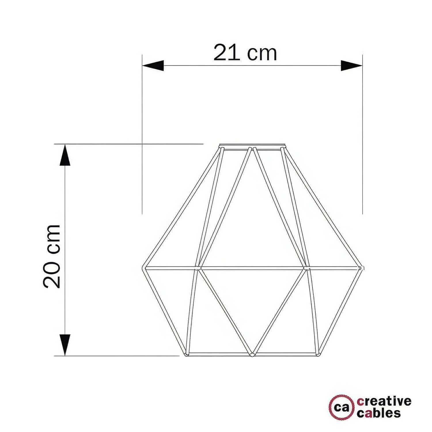 Gabbia paralume Diamond in metallo con attacco E27 - Rosso - Image 4