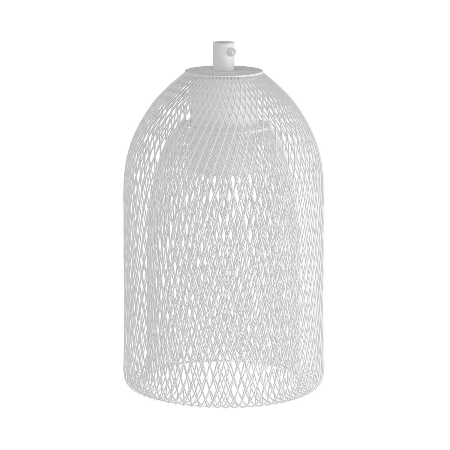 Gabbia paralume GhostBell in metallo con kit portalampada E27 - Bianco - Image 3