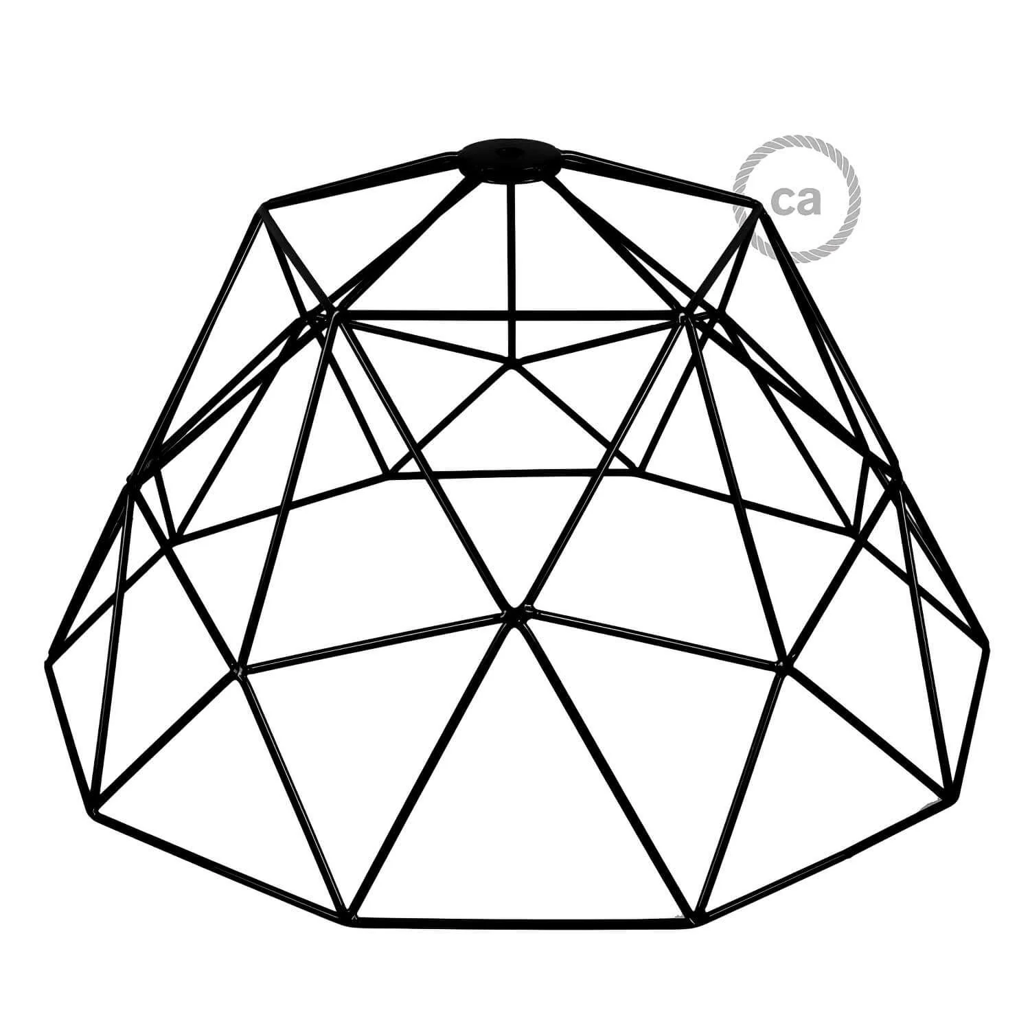 Gabbia XL paralume Dome in metallo con portalampada E27 - Nero - Image 3