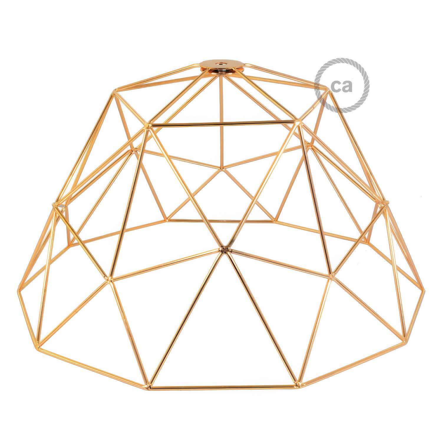 Gabbia XL paralume Dome in metallo con portalampada E27 - Rame - Image 3