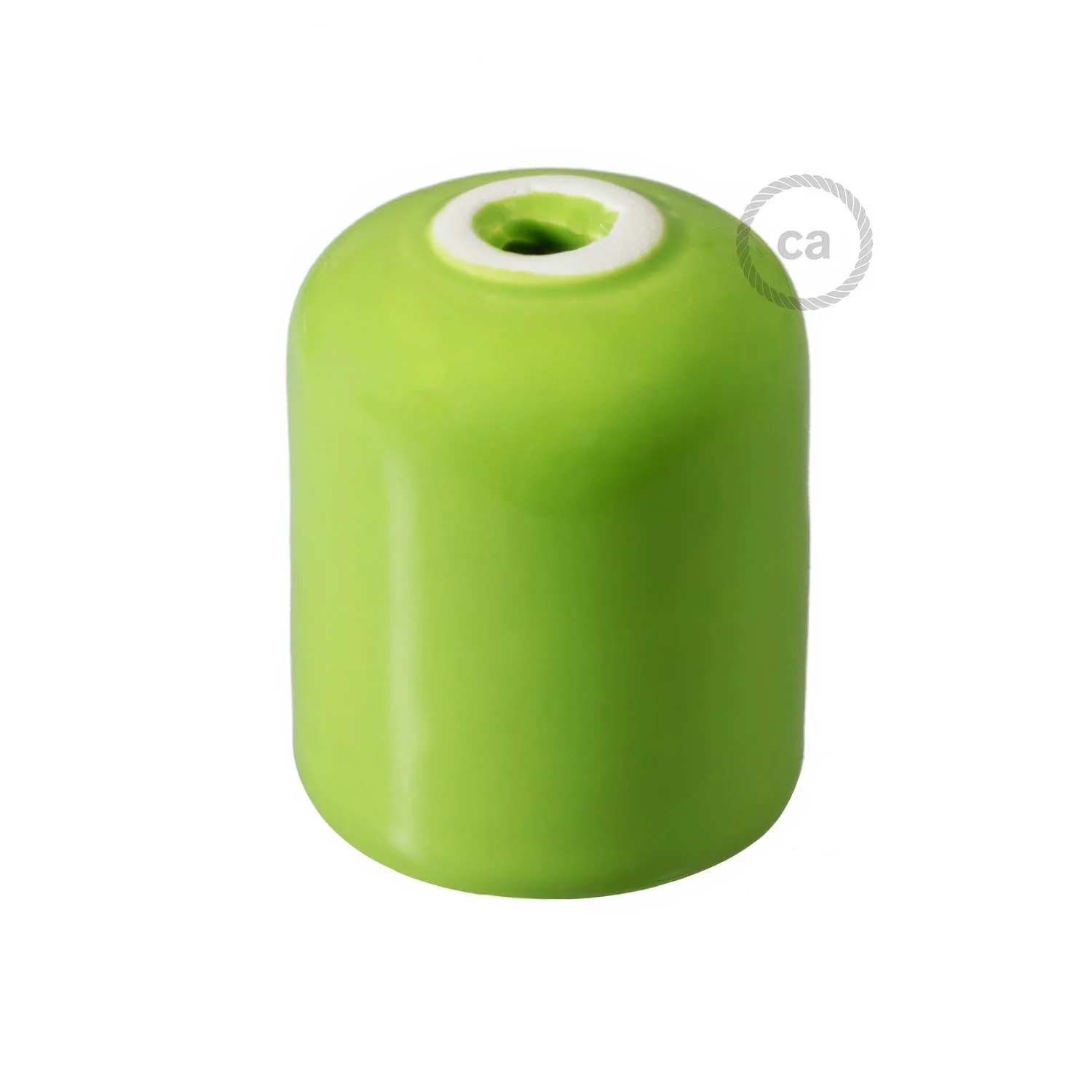 Handmade Ceramic E26 light bulb socket kit - Pistachio green - Image 3