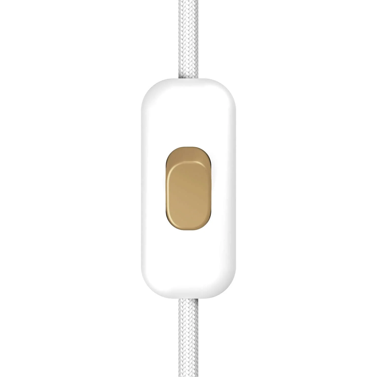 Interruttore Unipolare rompifilo Creative Switch Bianco e pulsante Bronzo