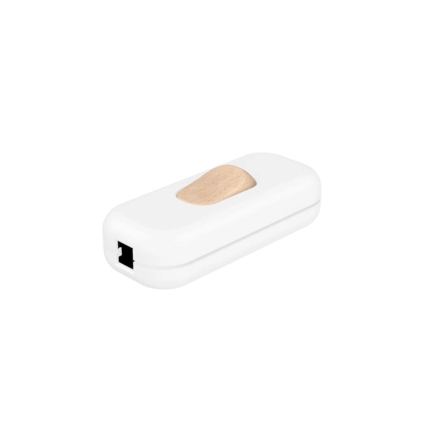Interruttore Unipolare rompifilo Creative Switch Bianco e pulsante Effetto legno - Image 2
