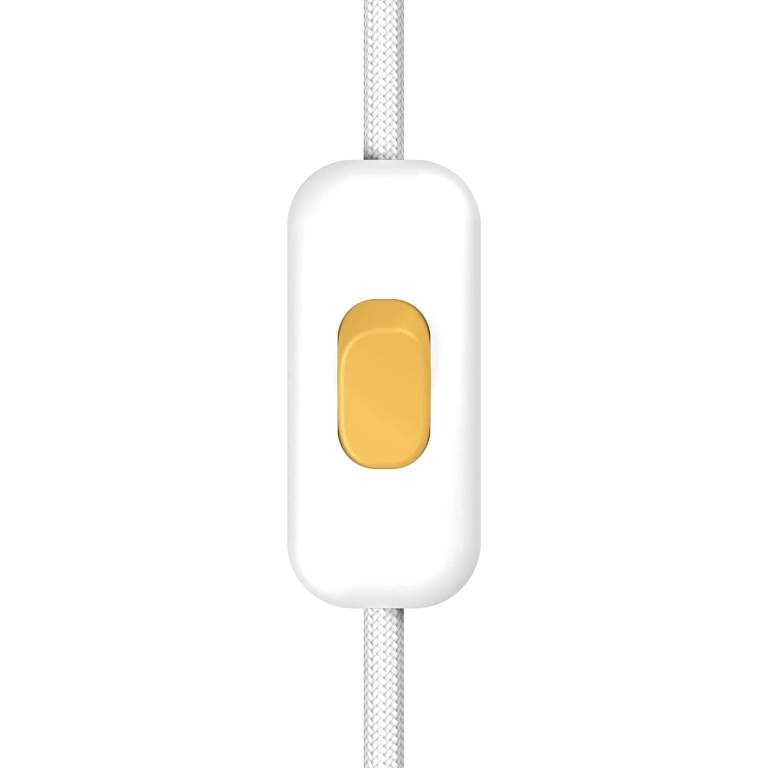 Interruttore Unipolare rompifilo Creative Switch Bianco e pulsante Mostarda