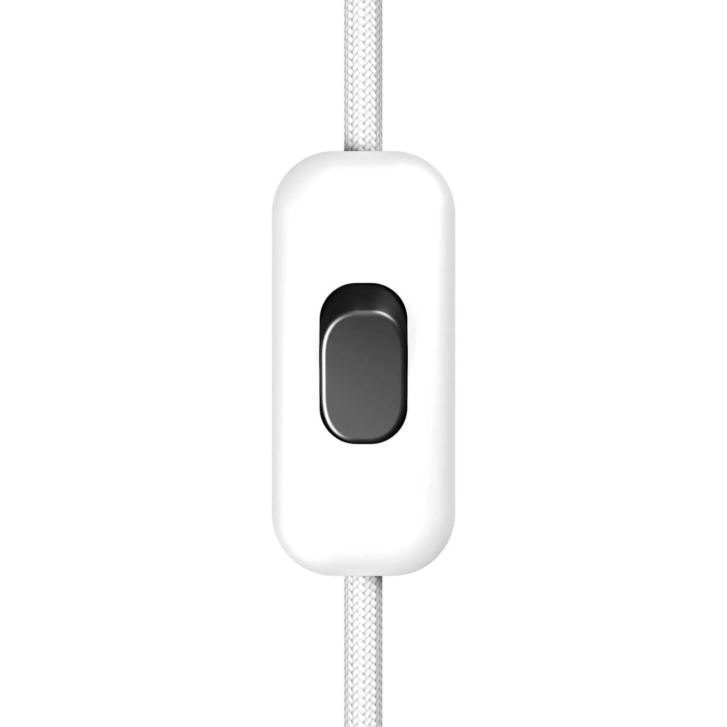 Interruttore Unipolare rompifilo Creative Switch Bianco e pulsante Nero