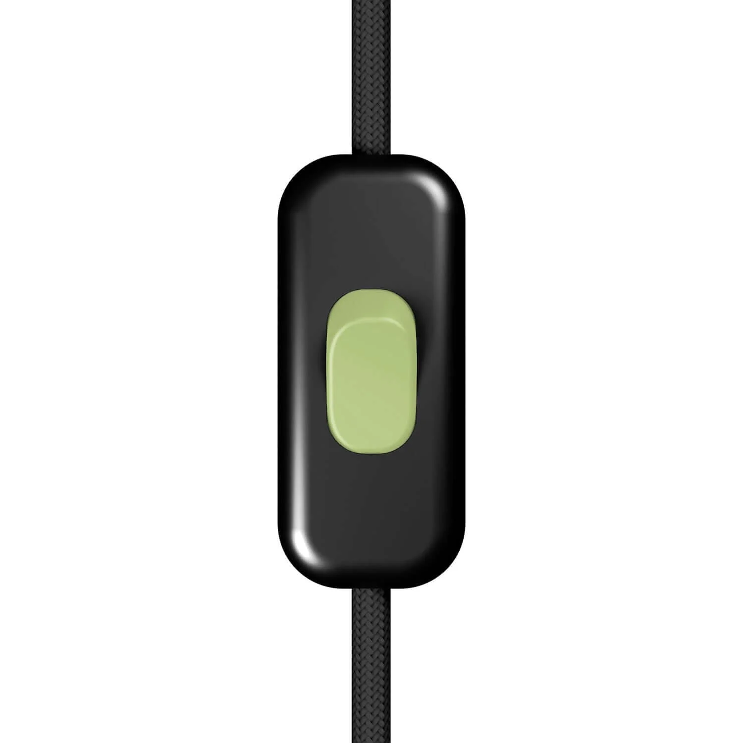 Interruttore Unipolare rompifilo Creative Switch Nero e pulsante Verde prato