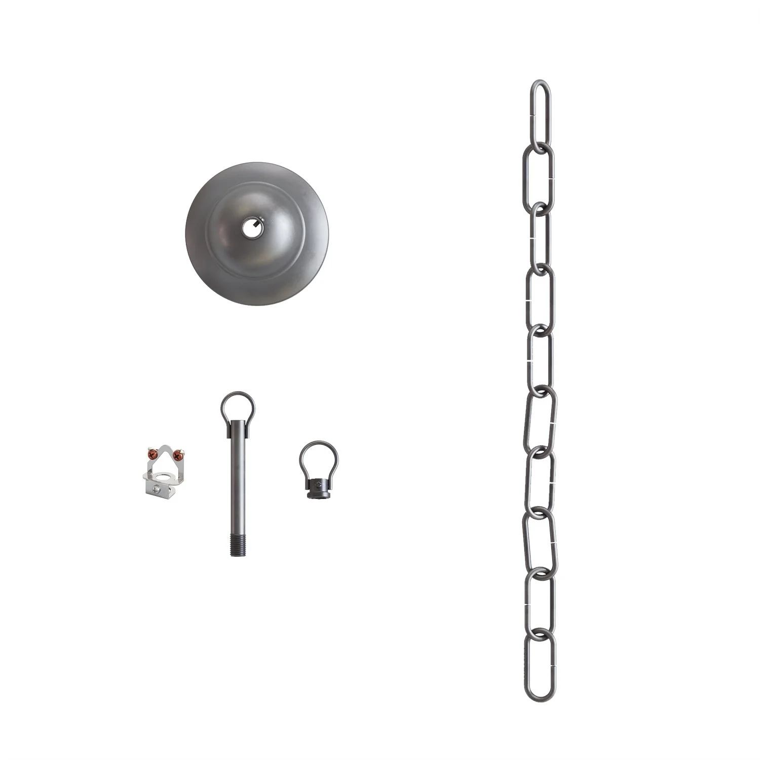 Kit completo sospensione vintage: Rosone in ferro e Catena Genovese - 50 cm - Image 4