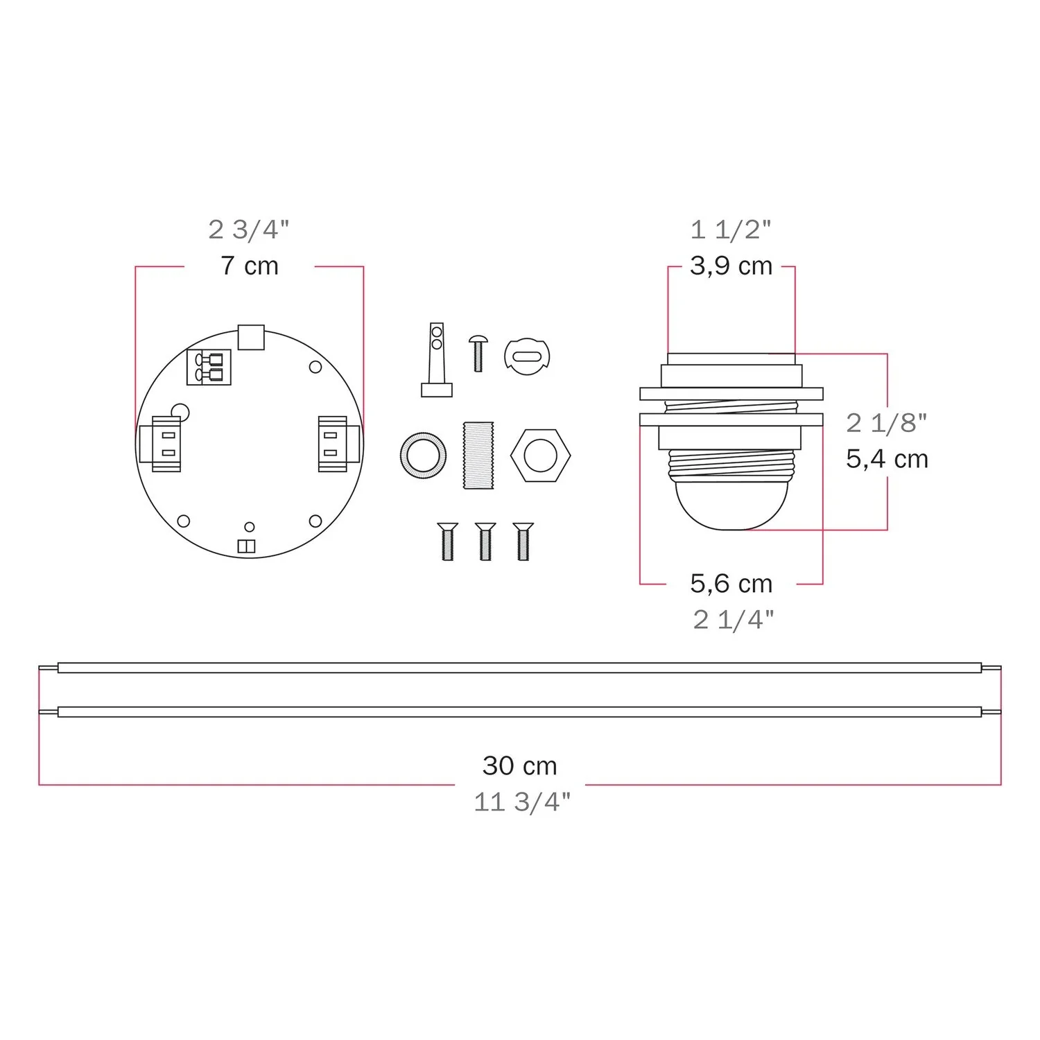 Kit elettronico per lampade a batteria 5V USB-C con portalampada E27 filettato - Bianco - Image 7